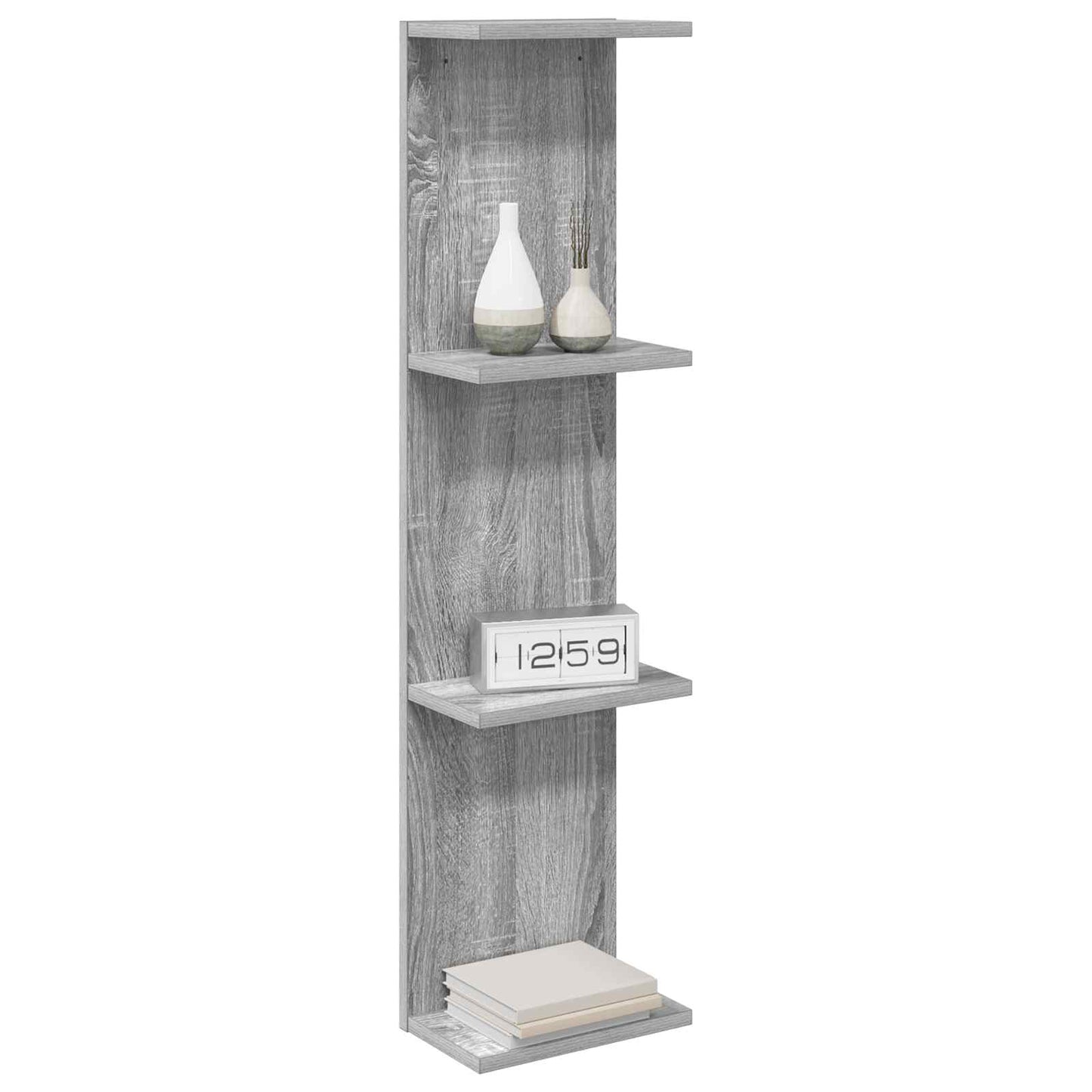 vidaXL Ράφι Τοίχου Γκρι Sonoma 22 x 15 x 100 εκ Επεξεργασμένο Ξύλο