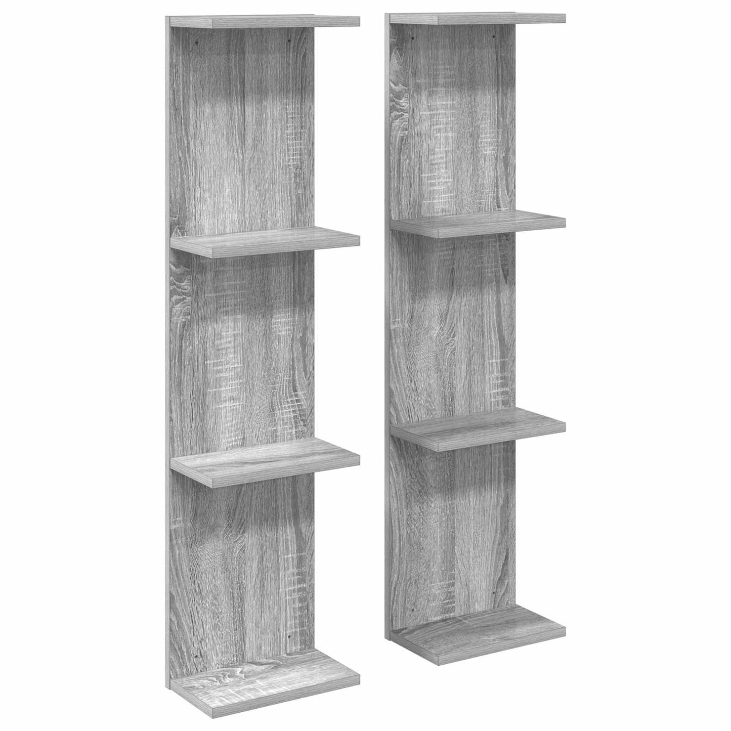 vidaXL Ράφι Τοίχου 2 τμχ. Γκρι Sonoma 22 x 15 x 100 εκ