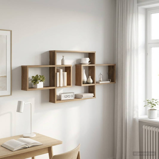 vidaXL Ράφι Τοίχου Artisan Δρυς 130 x 10 x 50 εκ. Επεξεργασμένο Ξύλο
