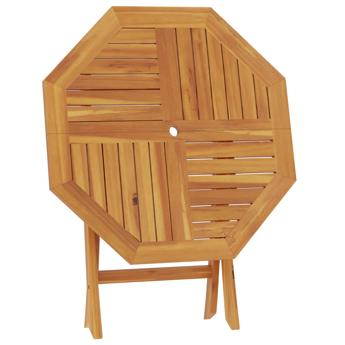 vidaXL Αναδιπλούμενο Τραπέζι Κήπου Φυσικό 90 x 90 x 75 cm