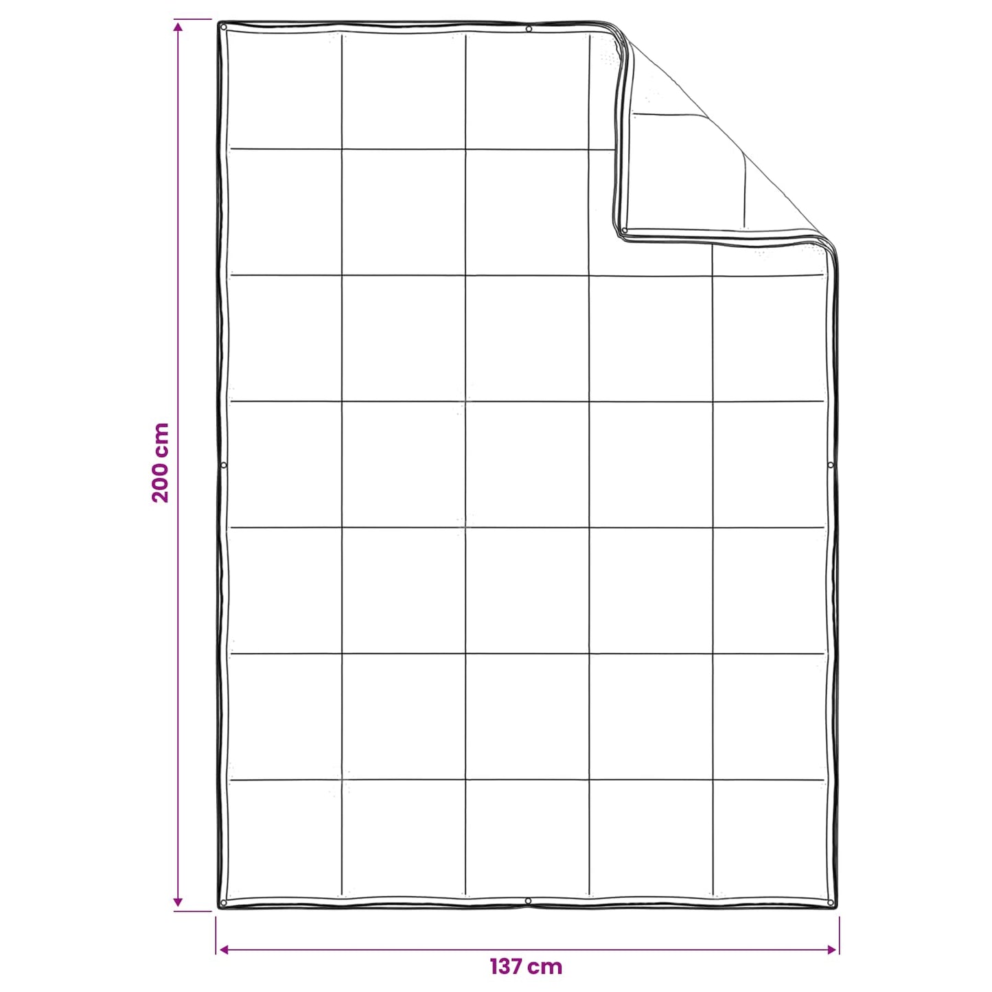 vidaXL Καθολική Ρύθμιση Παπλώματος 2 τμχ. 137 x 200 cm Όλες οι εποχές