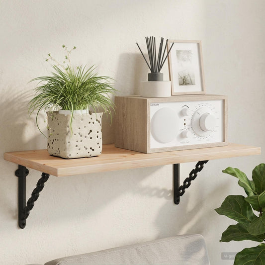vidaXL Ράφια στήριξης τοίχου 2 τμχ. Μαύρο 10.5 x 10.5 x 3 cm Ατσάλι