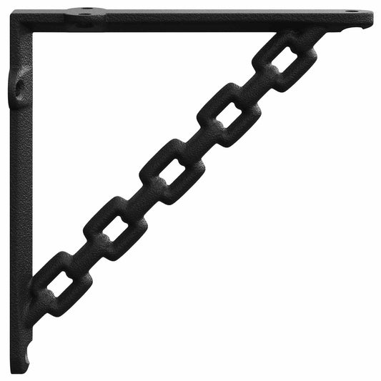 vidaXL Ράφια στήριξης τοίχου 12 τμχ. Μαύρο 14.5 x 14.5 x 3 cm Ατσάλι