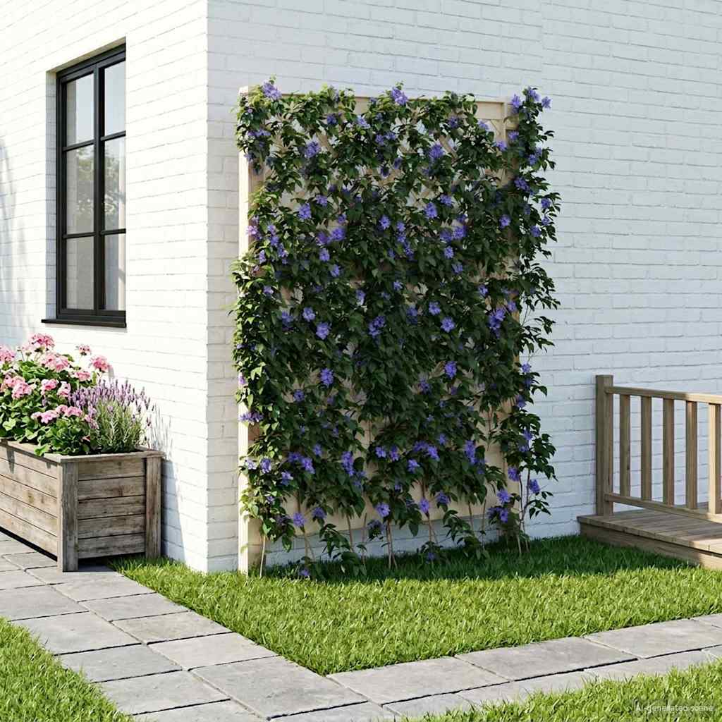 vidaXL Πλέγμα με Ακίδα Λευκό 99 x 6 x 165 εκ. PP