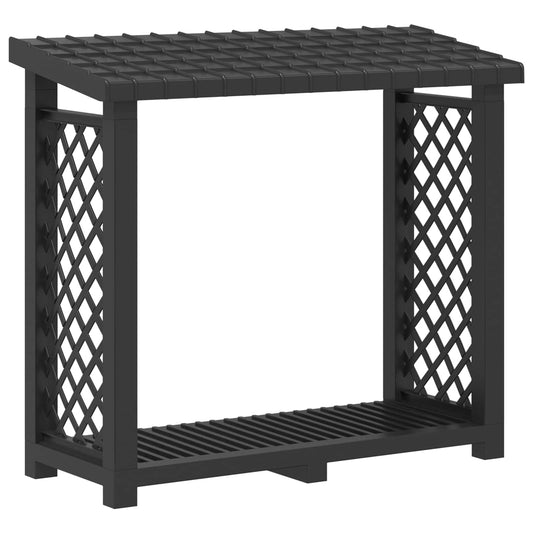 vidaXL Ράφι ξύλων 114 x 46 x 101 εκ. PP Ανθρακί