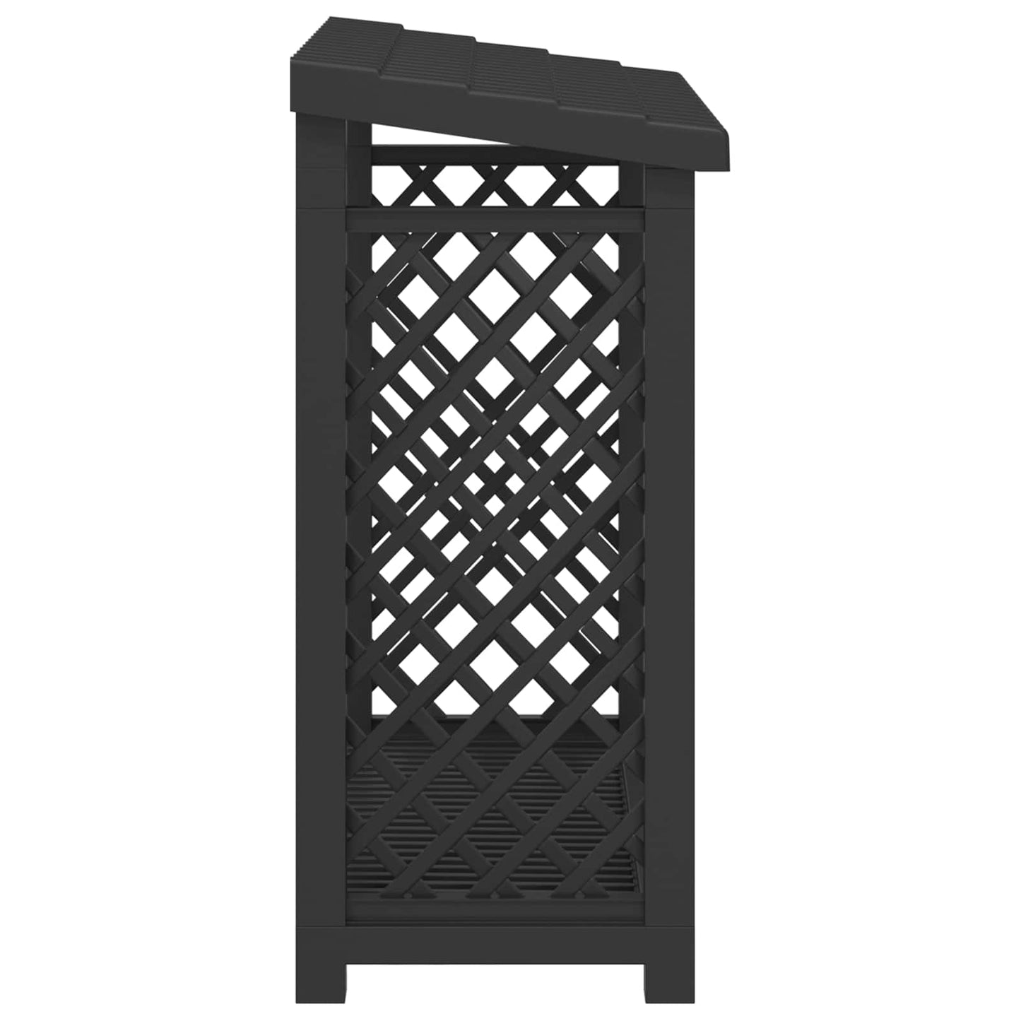 vidaXL Ράφι ξύλων 114 x 46 x 101 εκ. PP Ανθρακί