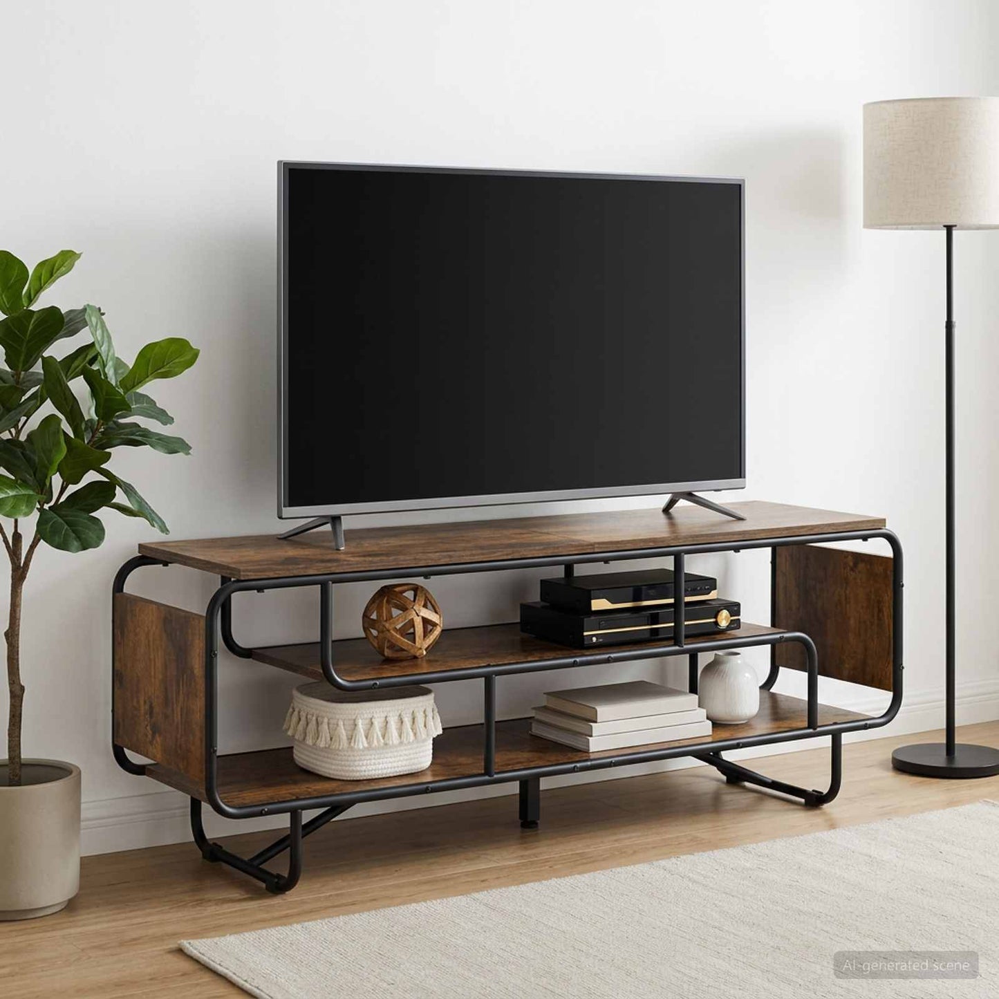 vidaXL Βάση TV 140 x 36 x 45 εκ. Καπνισμένο Ξύλο Δρυός