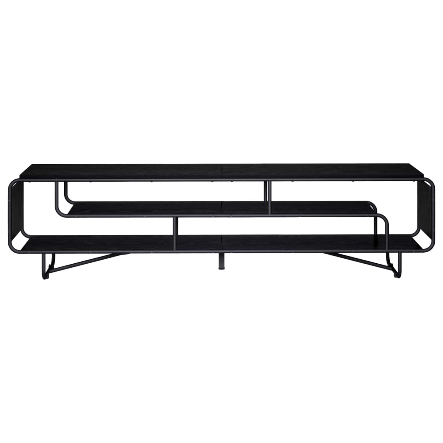 vidaXL Βάση TV 180 x 36 x 45 εκ. Μαύρη Δρυς Επεξεργασμένο Ξύλο