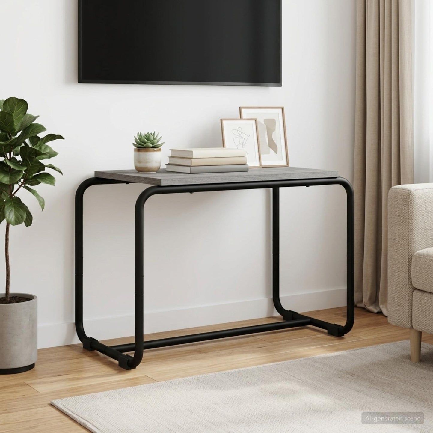 vidaXL Βάση TV 60 x 35.5 x 42 cm Γκρι Sonoma Επεξεργασμένο Ξύλο