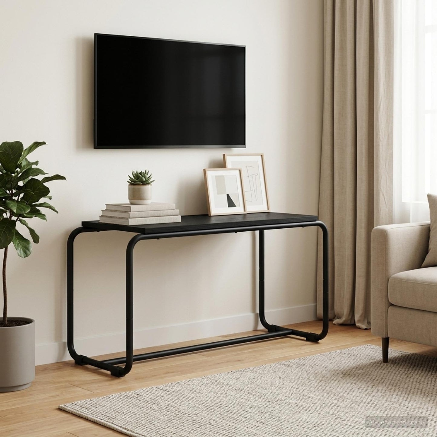 vidaXL Βάση TV 80 x 35.5 x 42 cm Μαύρη Δρυς Επεξεργασμένο Ξύλο
