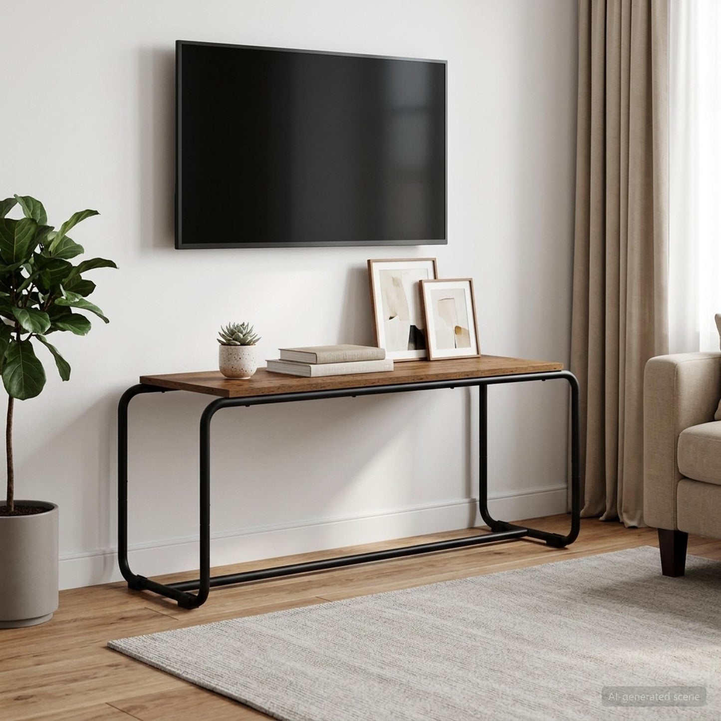 vidaXL Βάση TV 98 x 35,5 x 42 cm Ξύλο δρυός Επεξεργασμένο Ξύλο