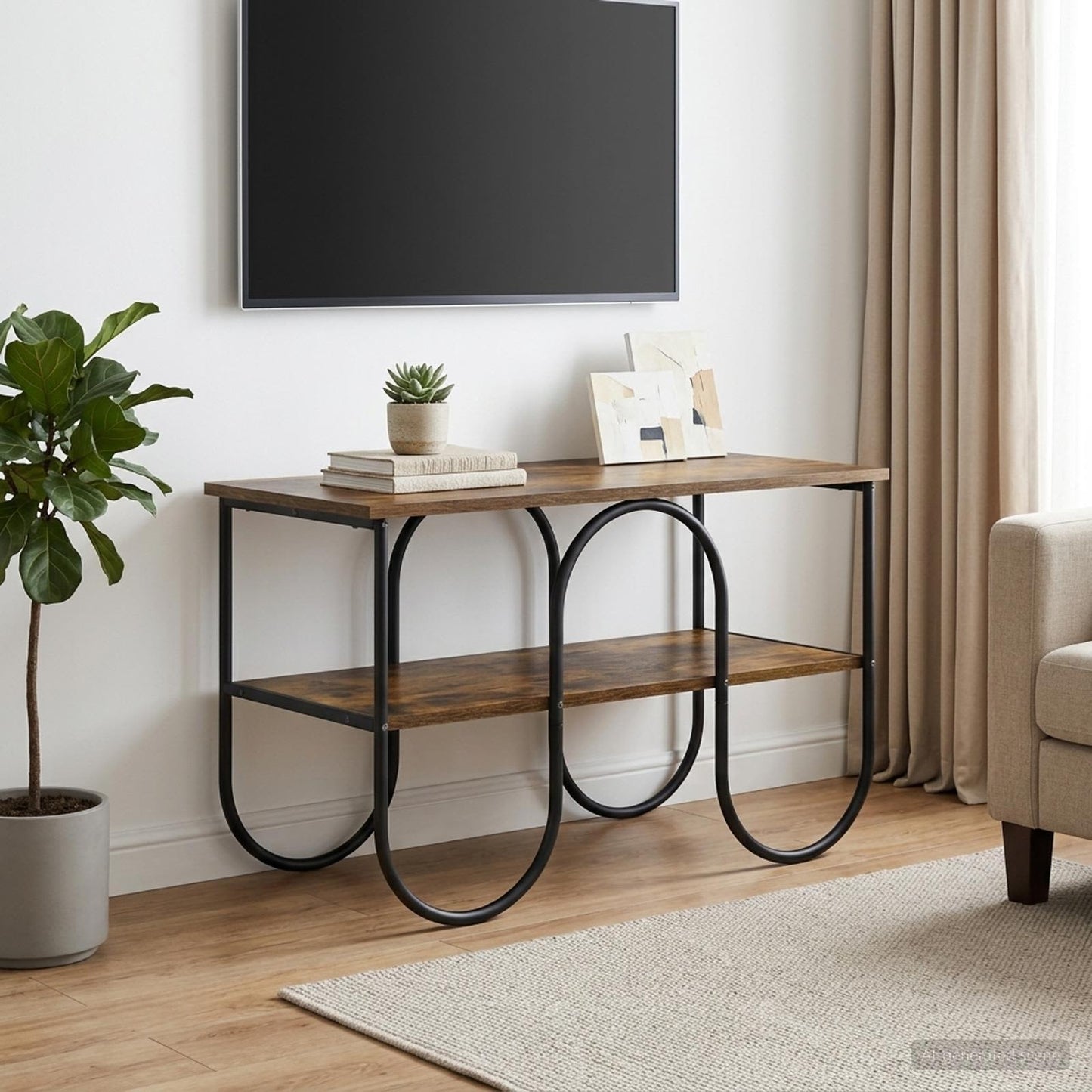 vidaXL Βάση TV 80 x 40 x 50 cm Καπνισμένο Ξύλο Δρυός