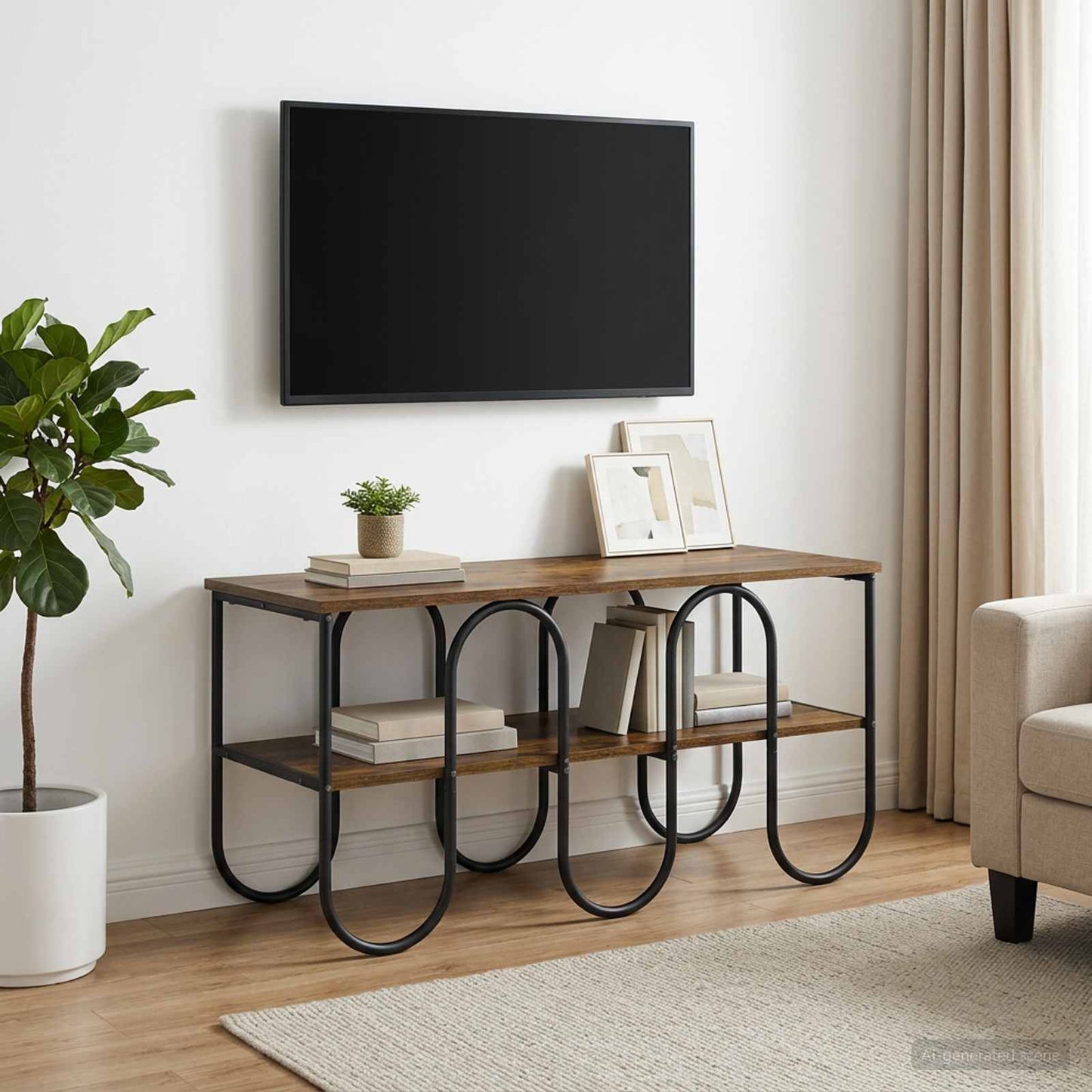 vidaXL Βάση TV 100 x 40 x 50 cm Καπνισμένο Ξύλο Δρυός