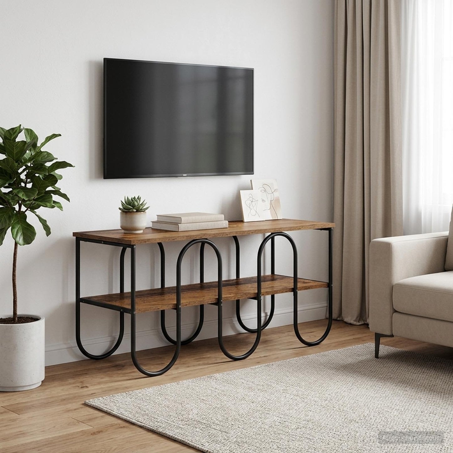 vidaXL Βάση TV 100 x 40 x 50 cm Ξύλο δρυός Επεξεργασμένο Ξύλο