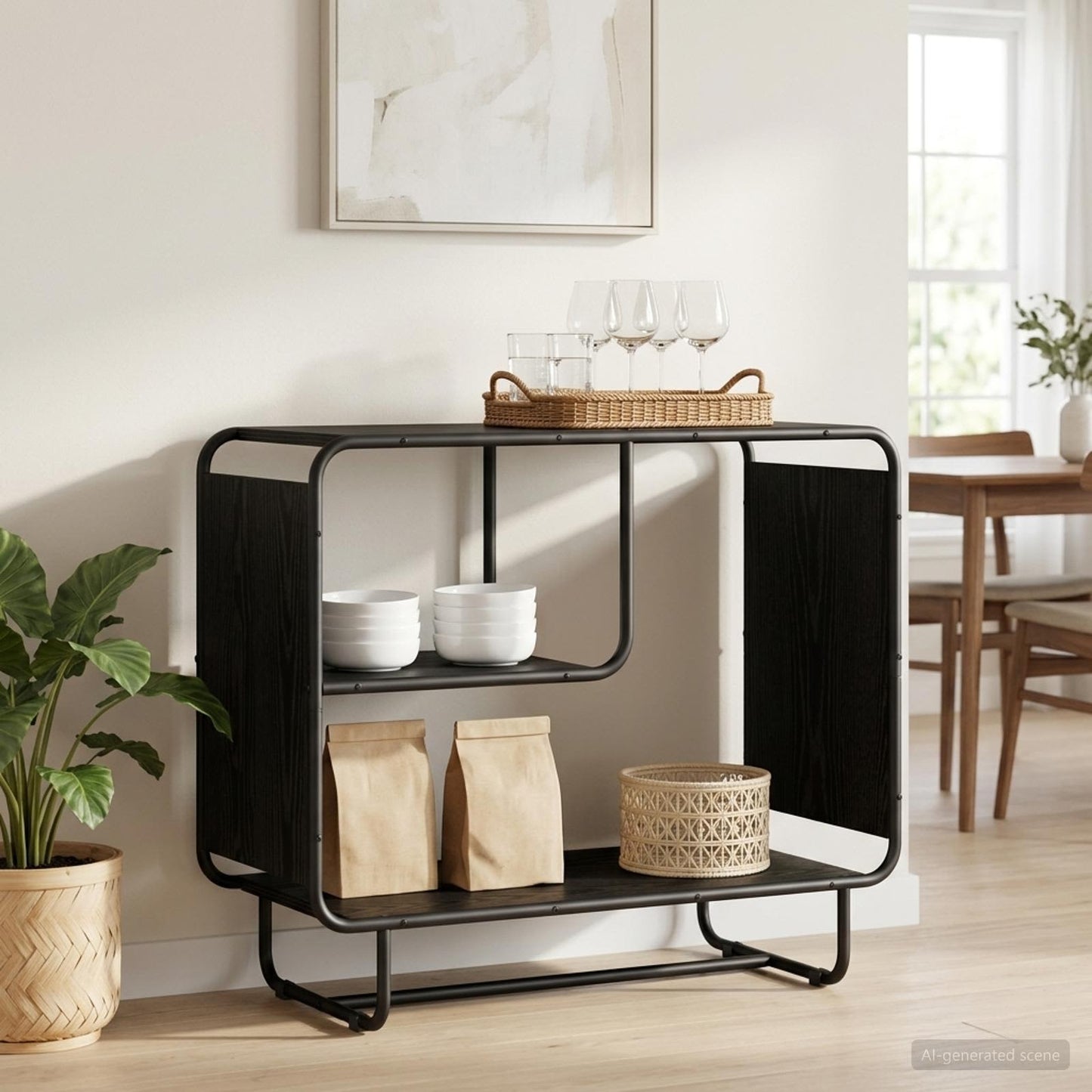 vidaXL Μπουφές Μαύρη Δρυς 80 x 37,5 x 64,5 εκ. Επεξεργασμένο Ξύλο