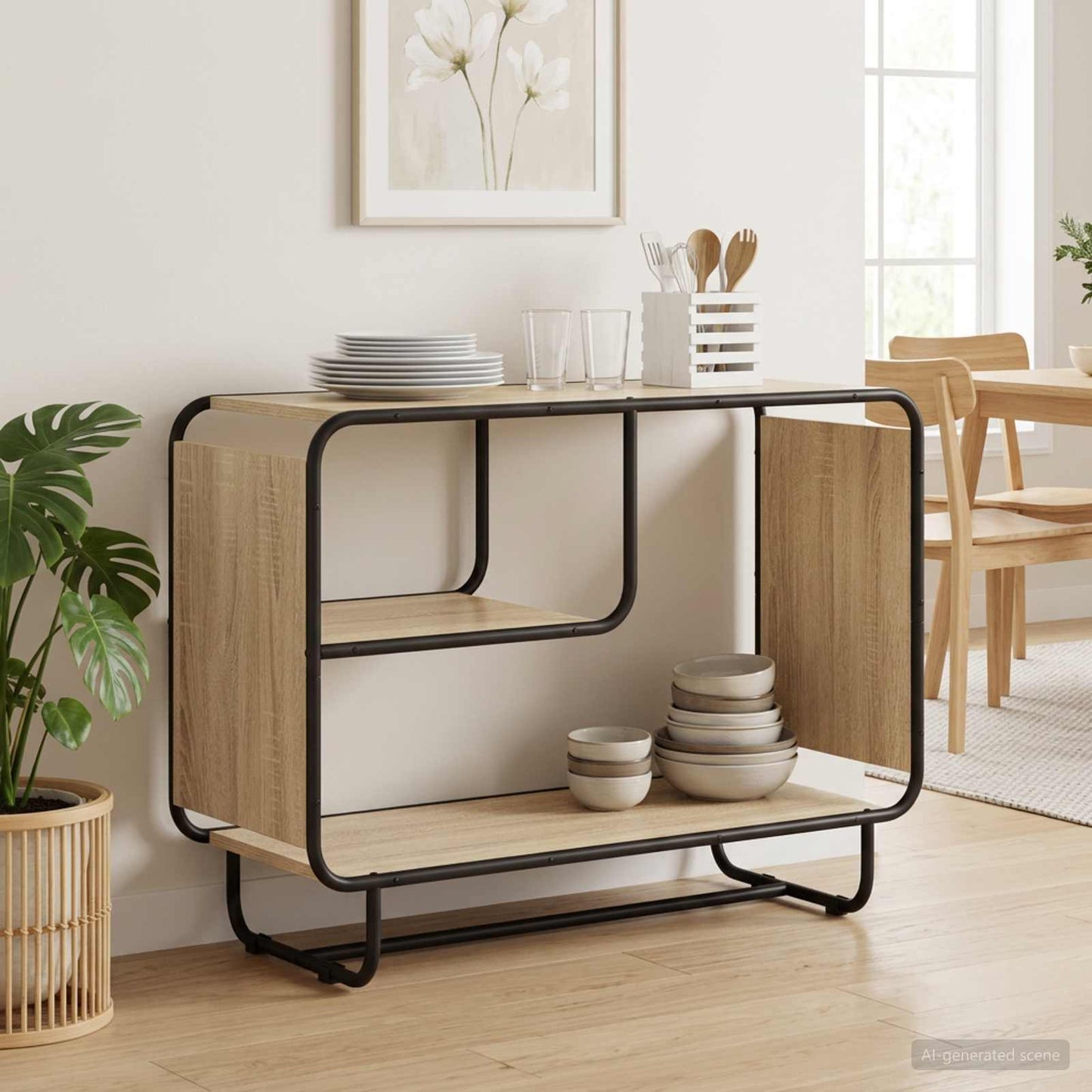 vidaXL Μπουφές Sonoma Δρυς 93.5 x 37.5 x 64.5 cm Επεξεργασμένο Ξύλο