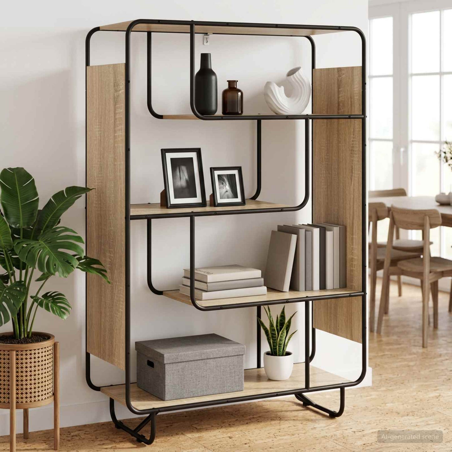 vidaXL Ψηλός μπουφές Sonoma Δρυς 93.5 x 37.5 x 144 cm