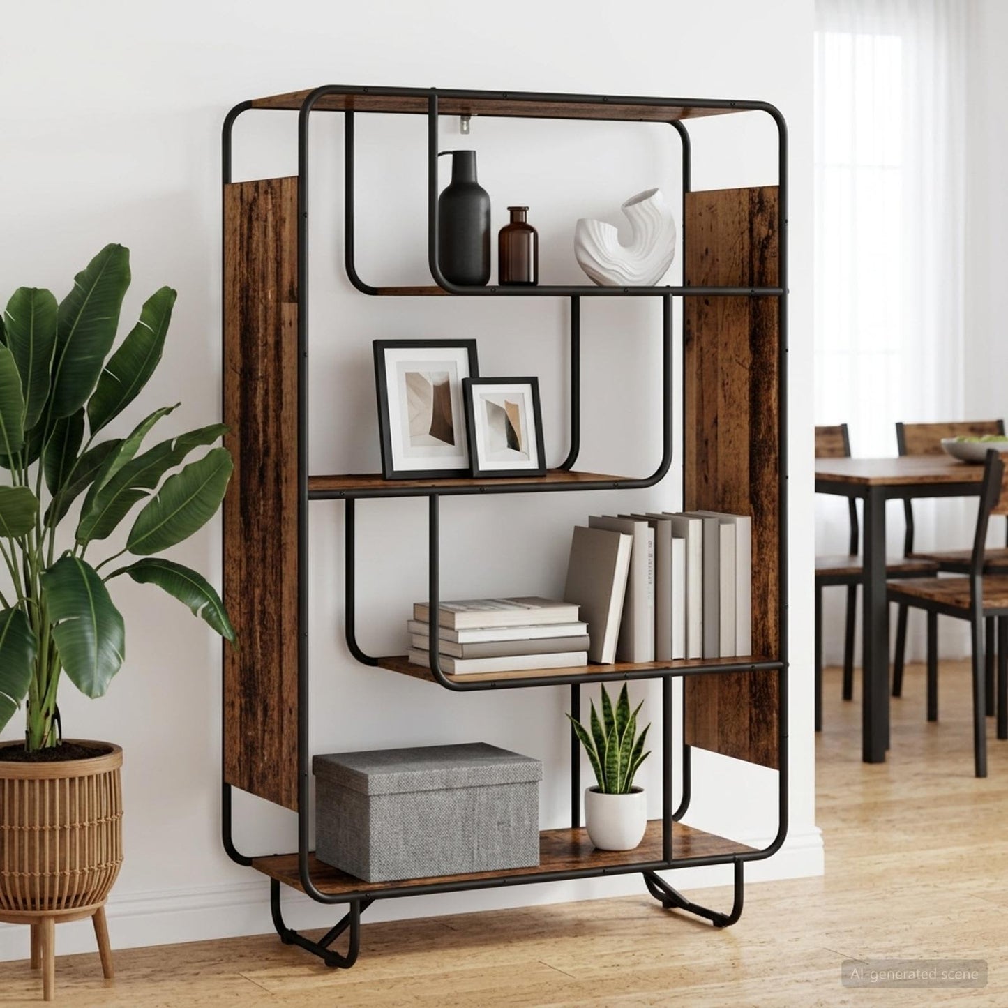 vidaXL Ψηλός μπουφές Παλαιωμένο ξύλο 93.5 x 37.5 x 144 cm