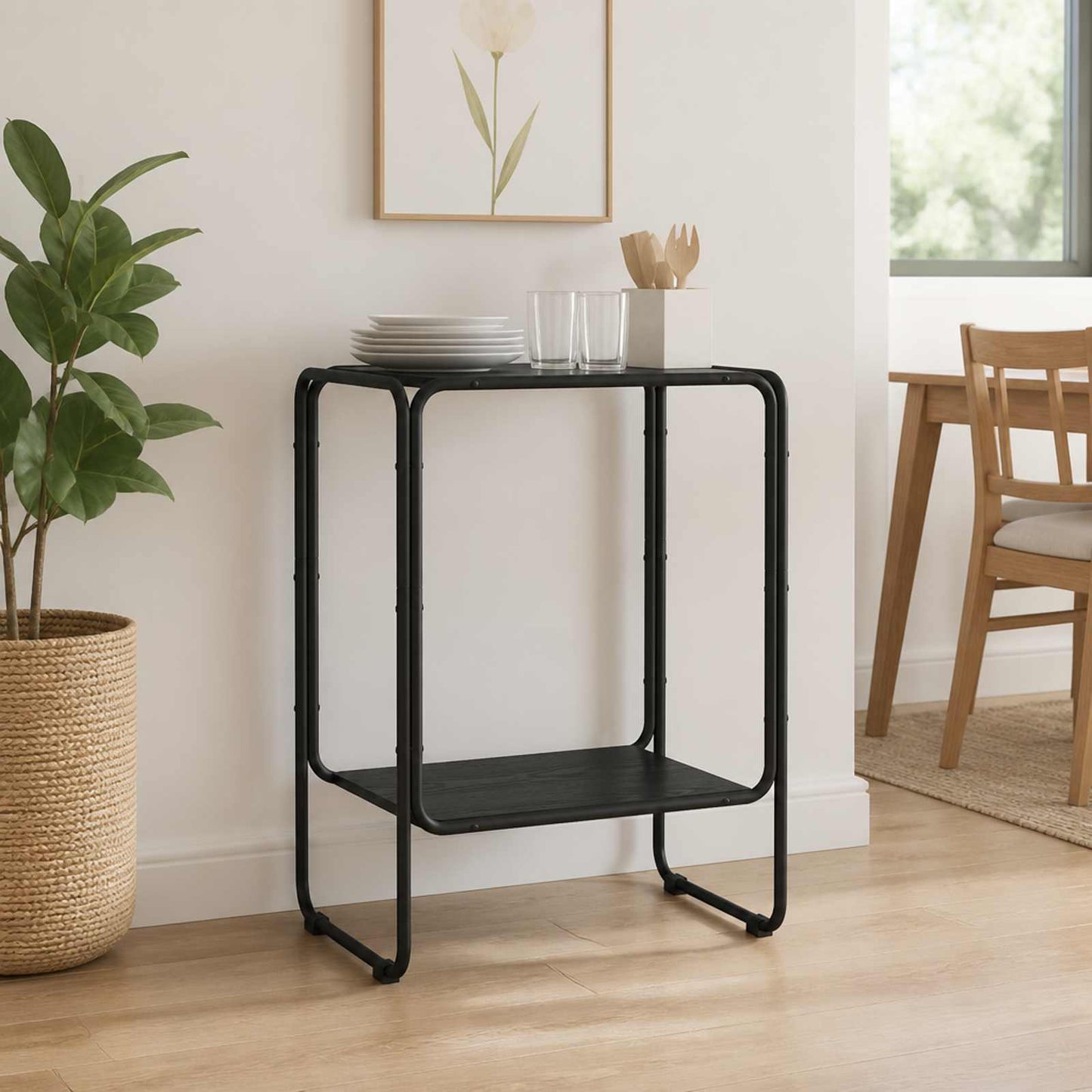 vidaXL Μπουφές Μαύρη Δρυς 60 x 38 x 75 εκ. Τεχνητό ξύλο