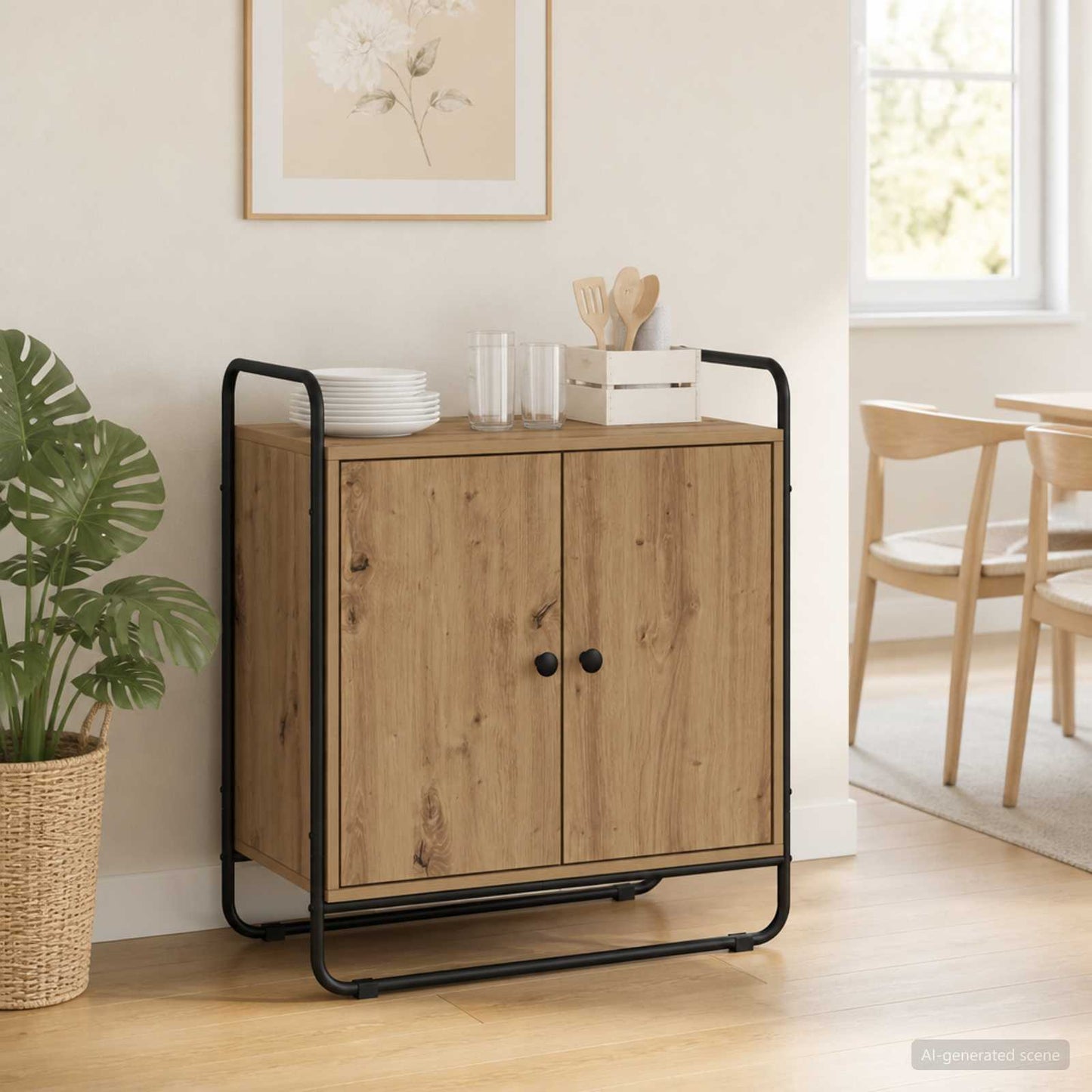 vidaXL Μπουφές Artisan Δρυς 68 x 35 x 75 cm Επεξεργασμένο Ξύλο