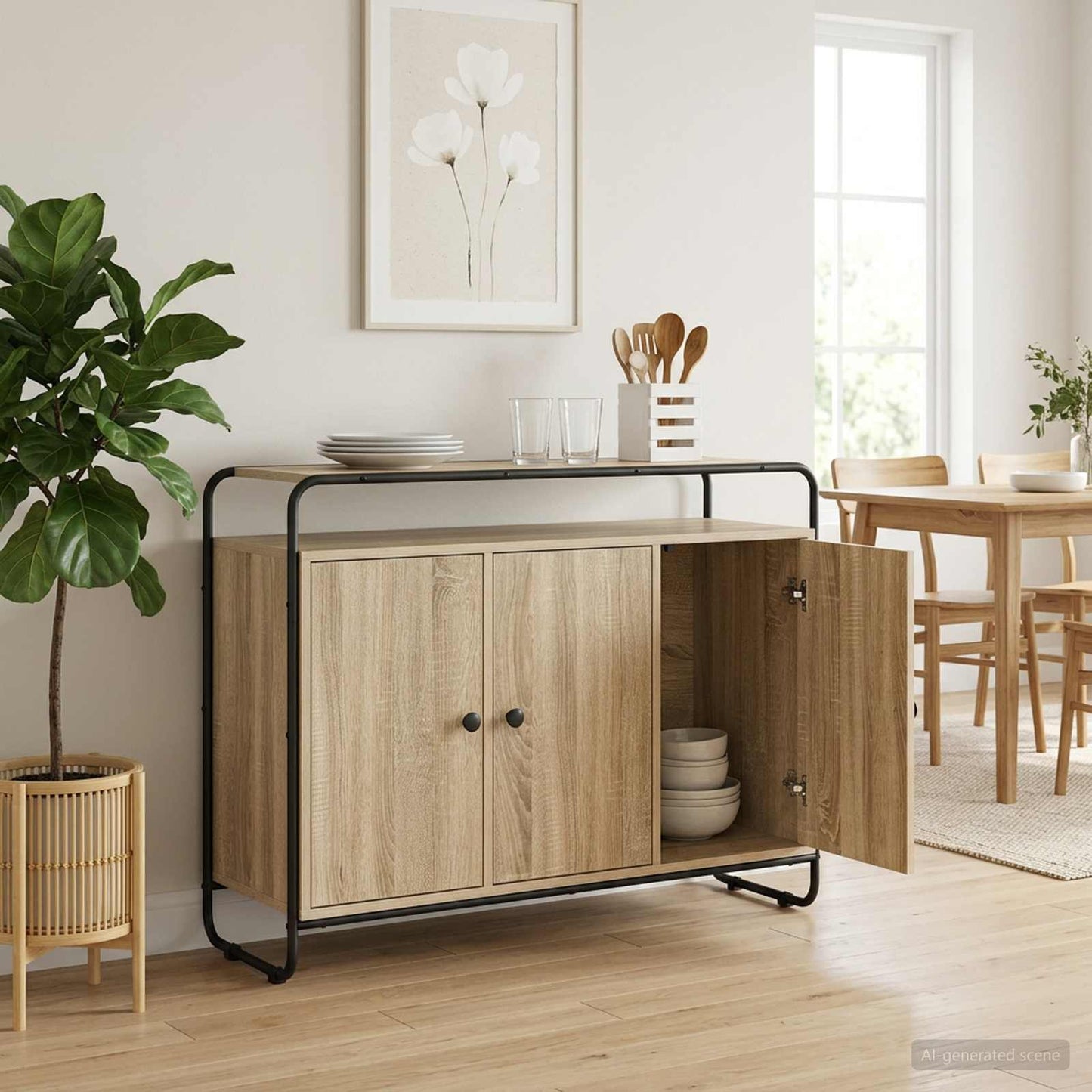vidaXL Μπουφές Sonoma Δρυς 102 x 35 x 75 εκ Επεξεργασμένο Ξύλο