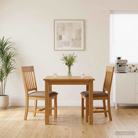 vidaXL Καρέκλα τραπεζαρίας 2 pcs Στερεό Ξύλο Δρυός Γκρι