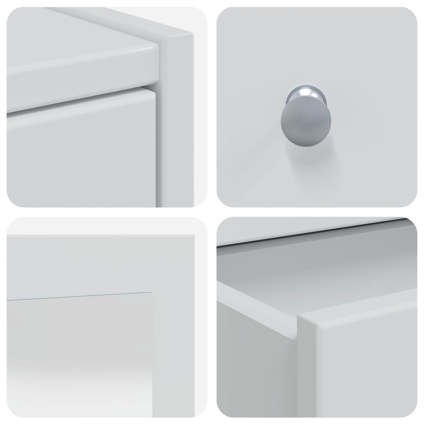 vidaXL Σετ Τραπεζιού Μακιγιάζ FAUSKE 4 pcs Λευκό 100 x 50 x 143 εκ