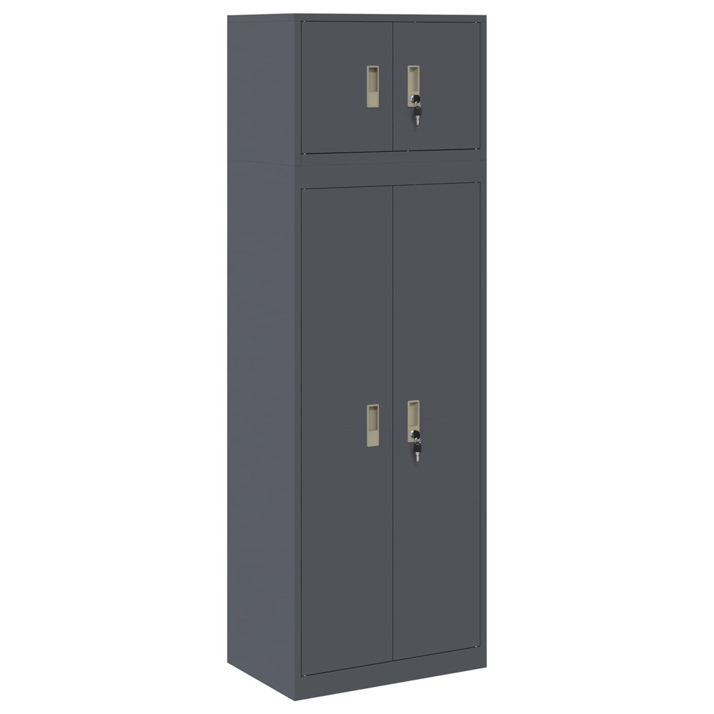 vidaXL Ντουλάπι αποθήκευσης 2 τμχ. Ανθρακί 60 x 40 x 180 εκ Ατσάλι