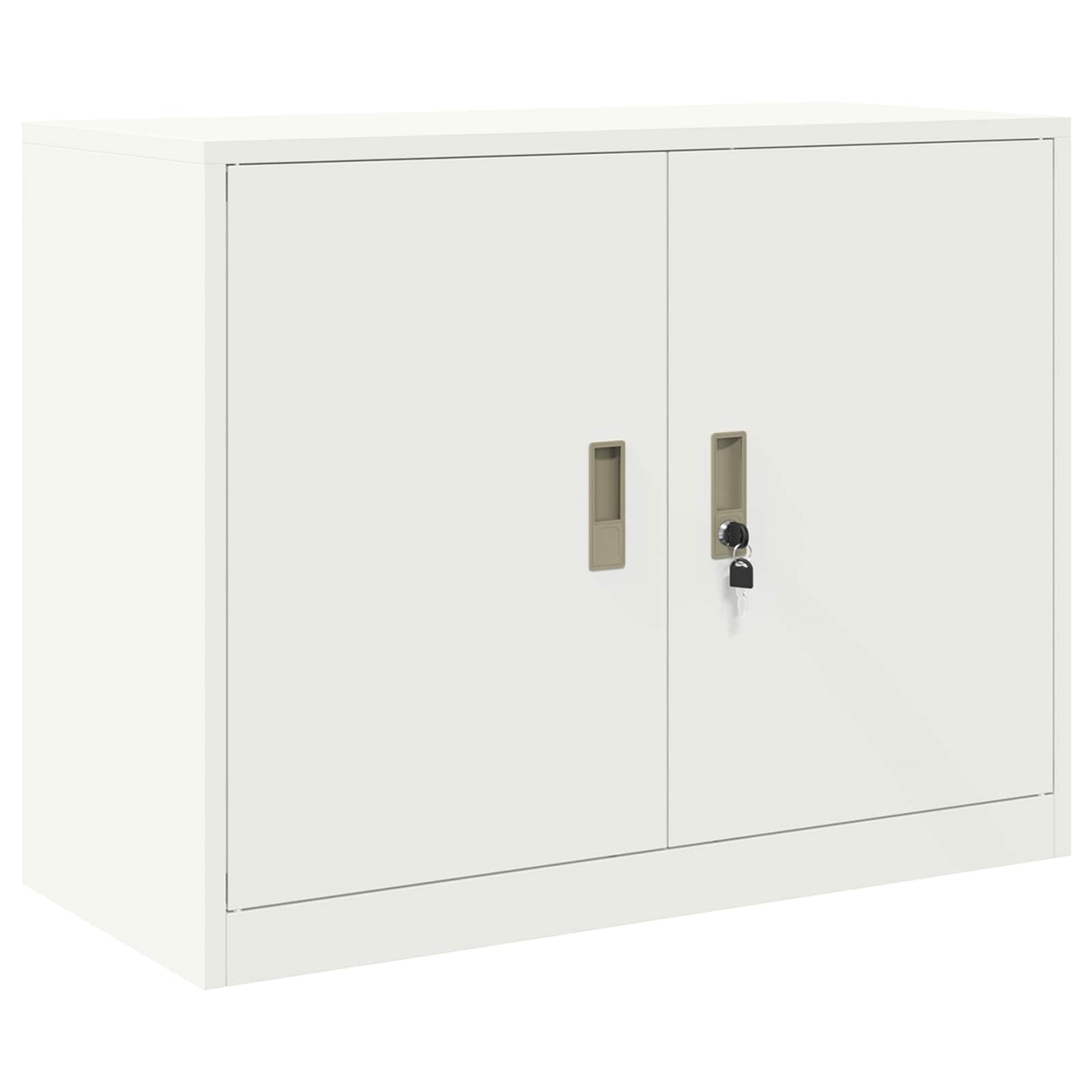 vidaXL Ντουλάπι αποθήκευσης 2 τμχ. Λευκό 90 x 40 x 160 εκ Ατσάλι