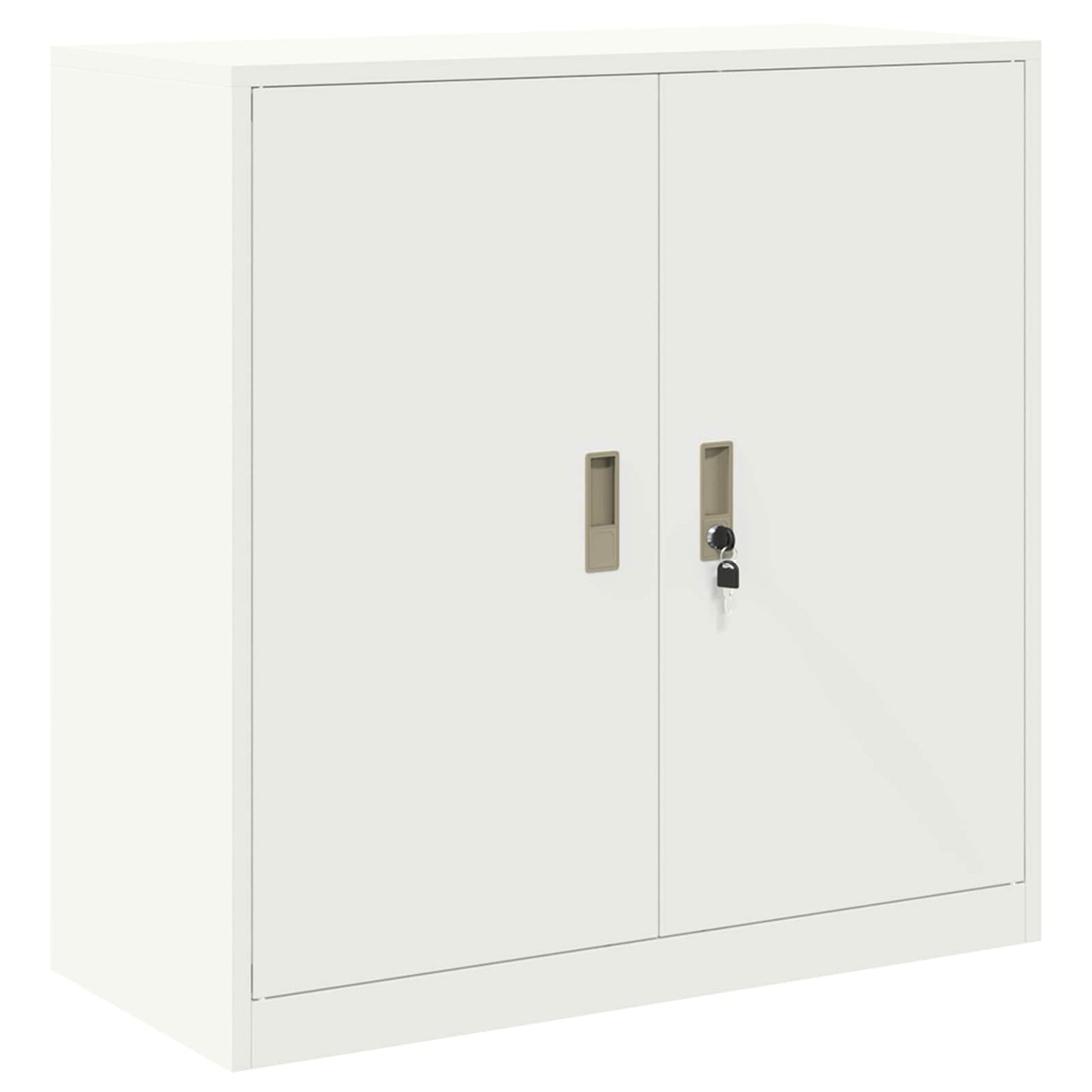 vidaXL Ντουλάπι αποθήκευσης 2 τμχ. Λευκό 90 x 40 x 160 εκ Ατσάλι