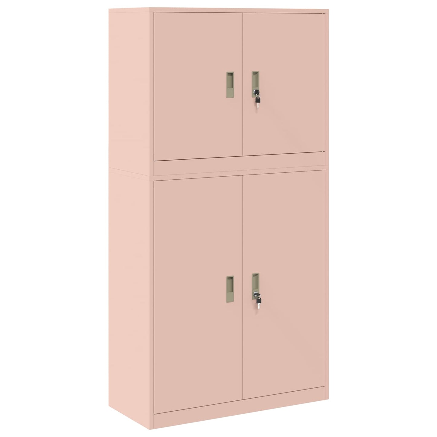 vidaXL Ντουλάπι αποθήκευσης 2 τμχ. Ροζ 90 x 40 x 175 εκ Ατσάλι