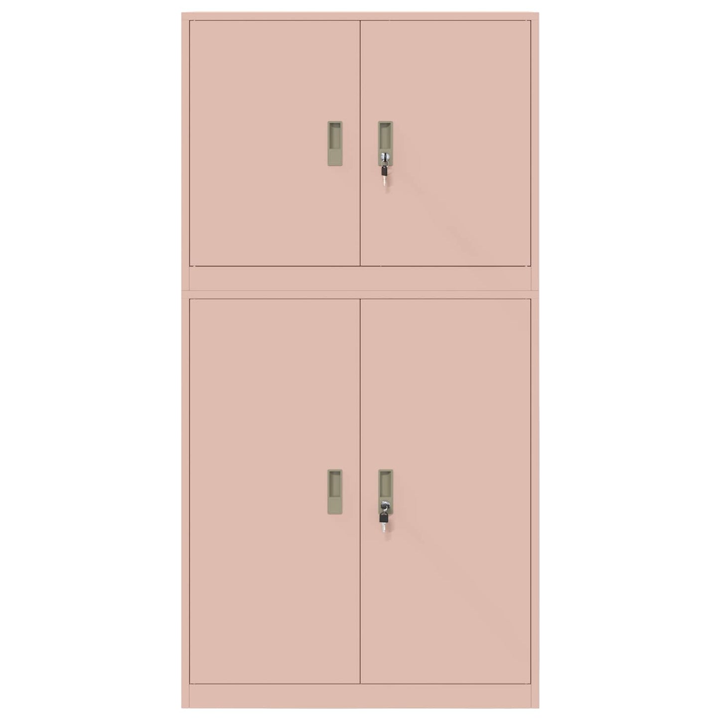 vidaXL Ντουλάπι αποθήκευσης 2 τμχ. Ροζ 90 x 40 x 175 εκ Ατσάλι