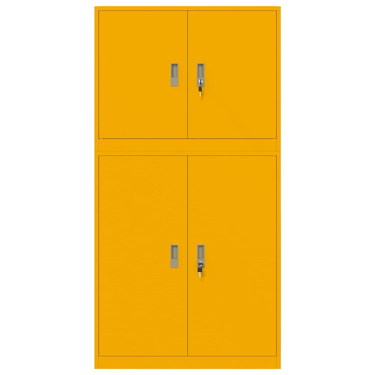 vidaXL Ντουλάπι αποθήκευσης 2 τμχ. Μουσταρδί 90 x 40 x 175 εκ Ατσάλι