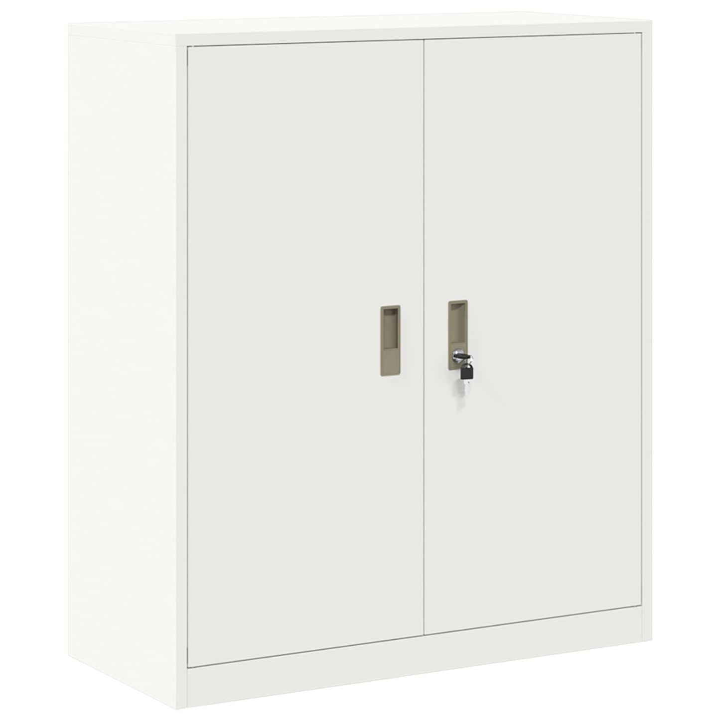 vidaXL Ντουλάπι αποθήκευσης 2 τμχ. Λευκό 90 x 40 x 175 εκ Ατσάλι