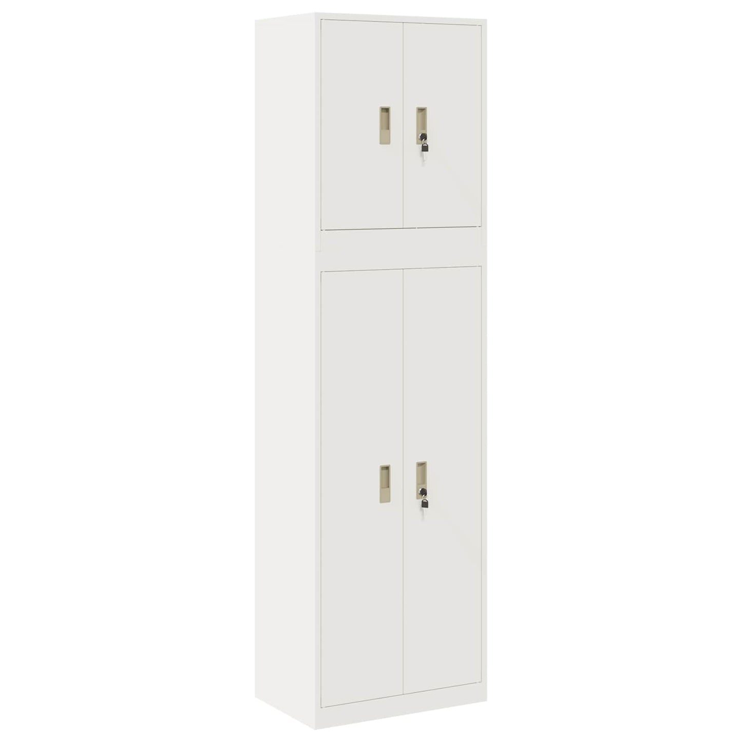 vidaXL Ντουλάπι αποθήκευσης 2 τμχ. 60 x 40 x 210 εκ Ατσάλι Κλειδώσιμο