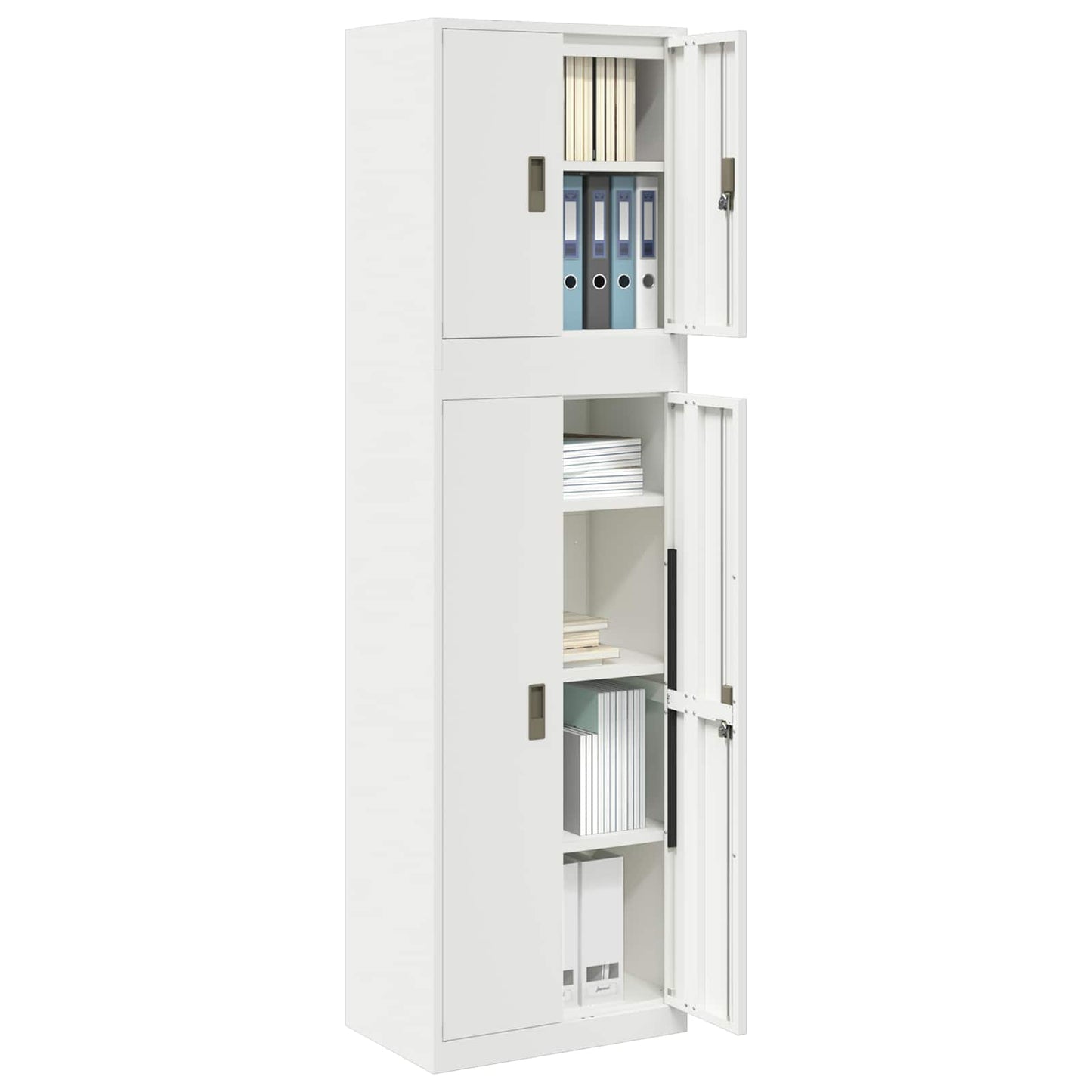 vidaXL Ντουλάπι αποθήκευσης 2 τμχ. 60 x 40 x 210 εκ Ατσάλι Κλειδώσιμο