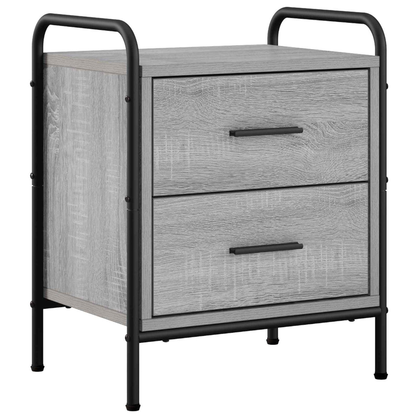 vidaXL Κομοδίνο 2 τμχ. Γκρι Sonoma 40 x 30 x 50 cm Επεξεργασμένο Ξύλο
