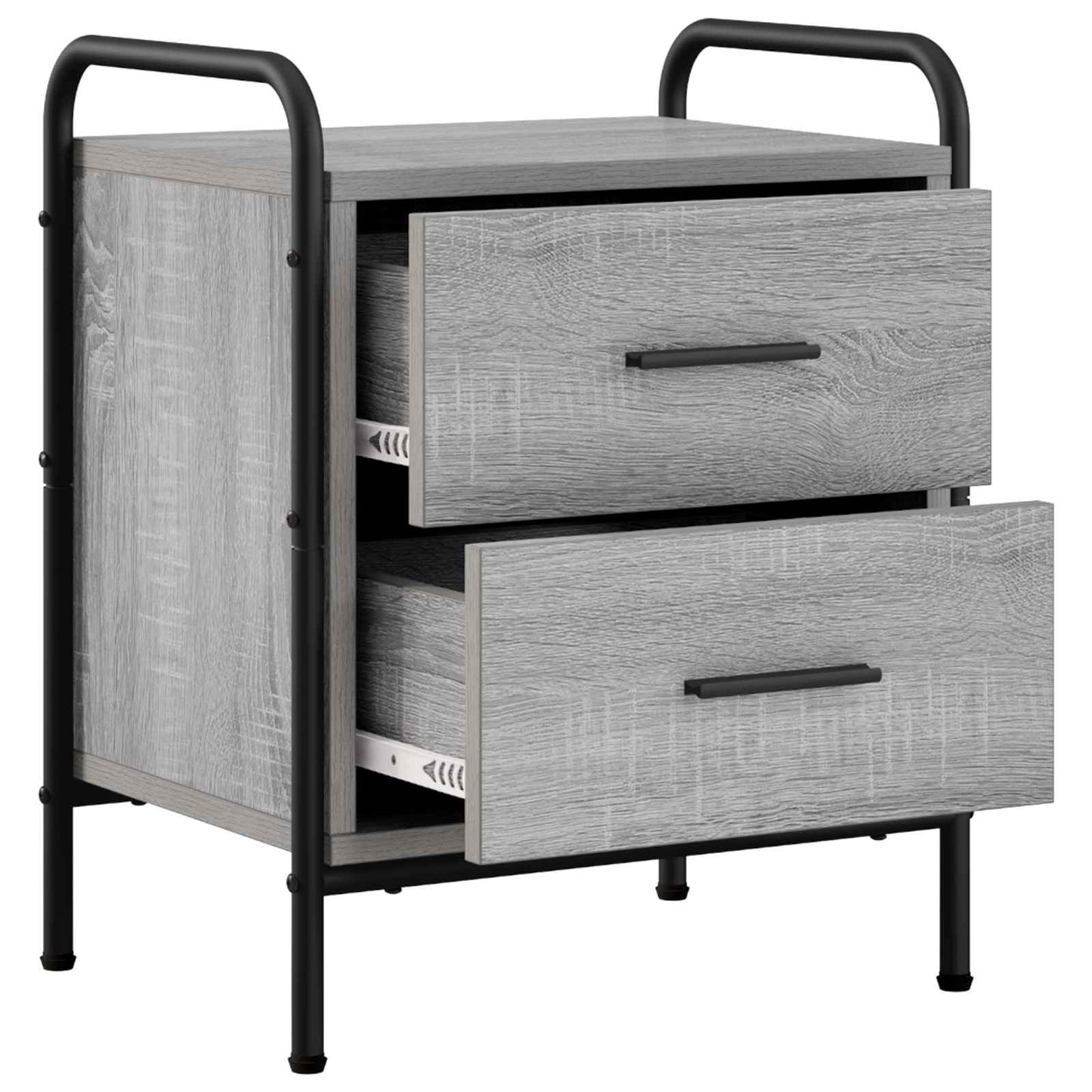 vidaXL Κομοδίνο 2 τμχ. Γκρι Sonoma 40 x 30 x 50 cm Επεξεργασμένο Ξύλο