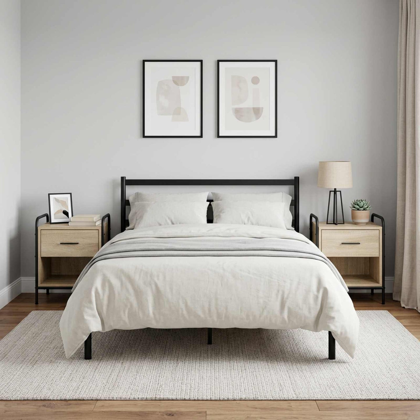 vidaXL Κομοδίνο 2 τμχ. Sonoma Δρυς 40 x 30 x 50 cm Επεξεργασμένο Ξύλο
