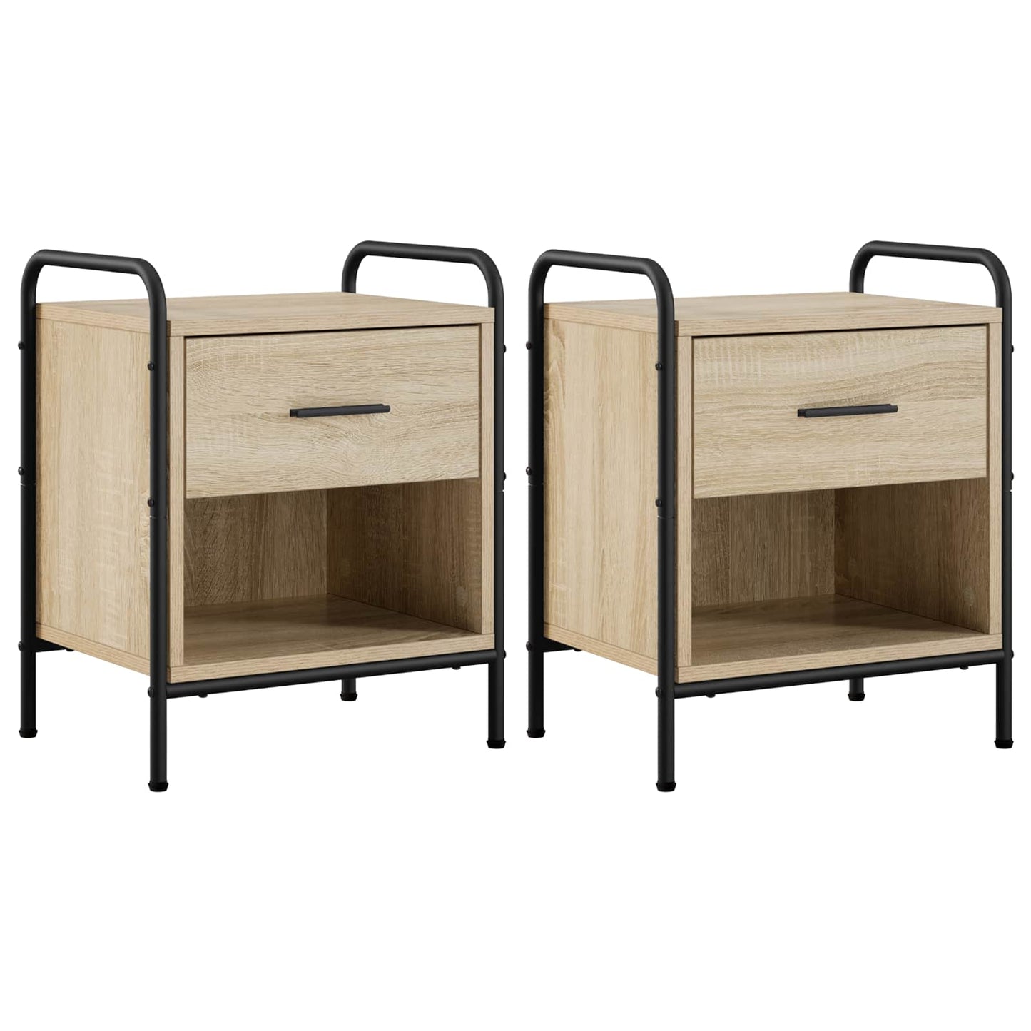 vidaXL Κομοδίνο 2 τμχ. Sonoma Δρυς 40 x 30 x 50 cm Επεξεργασμένο Ξύλο