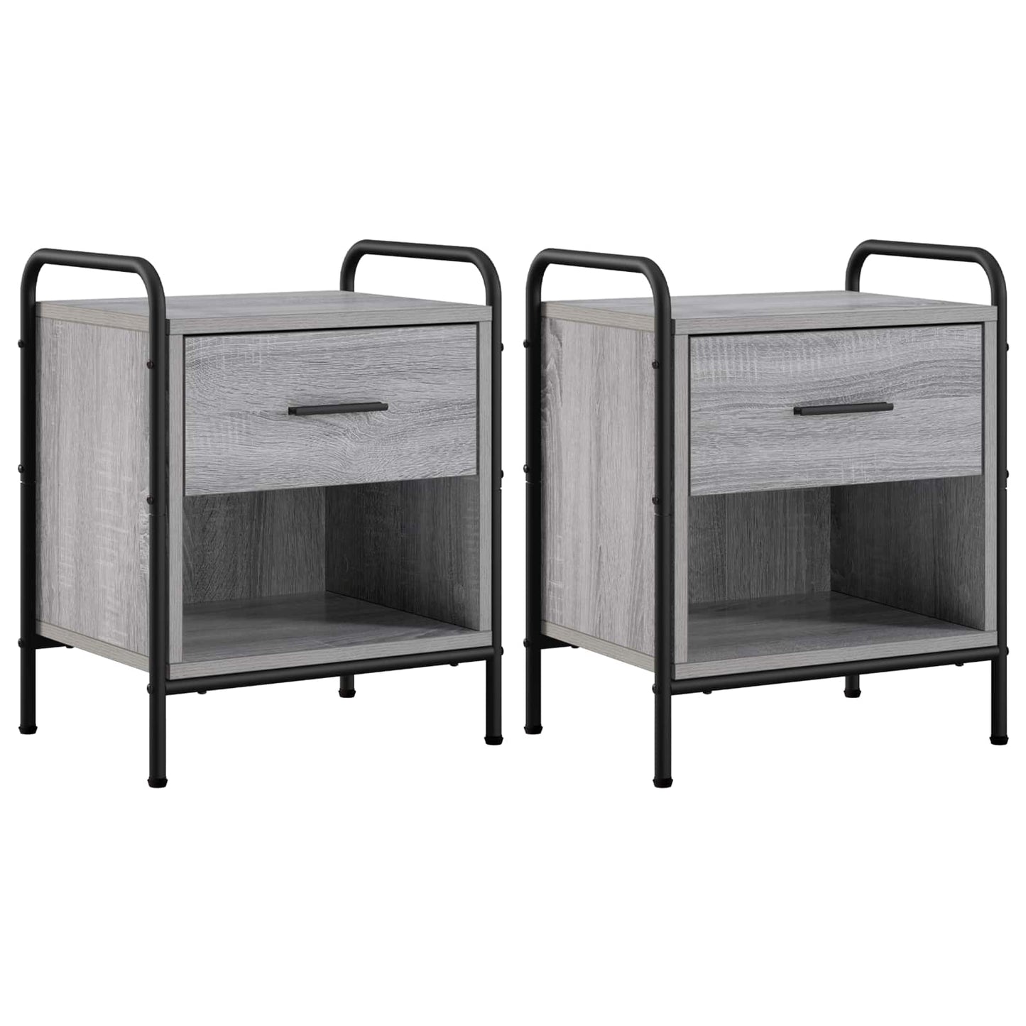 vidaXL Κομοδίνο 2 τμχ. Γκρι Sonoma 40 x 30 x 50 cm Επεξεργασμένο Ξύλο