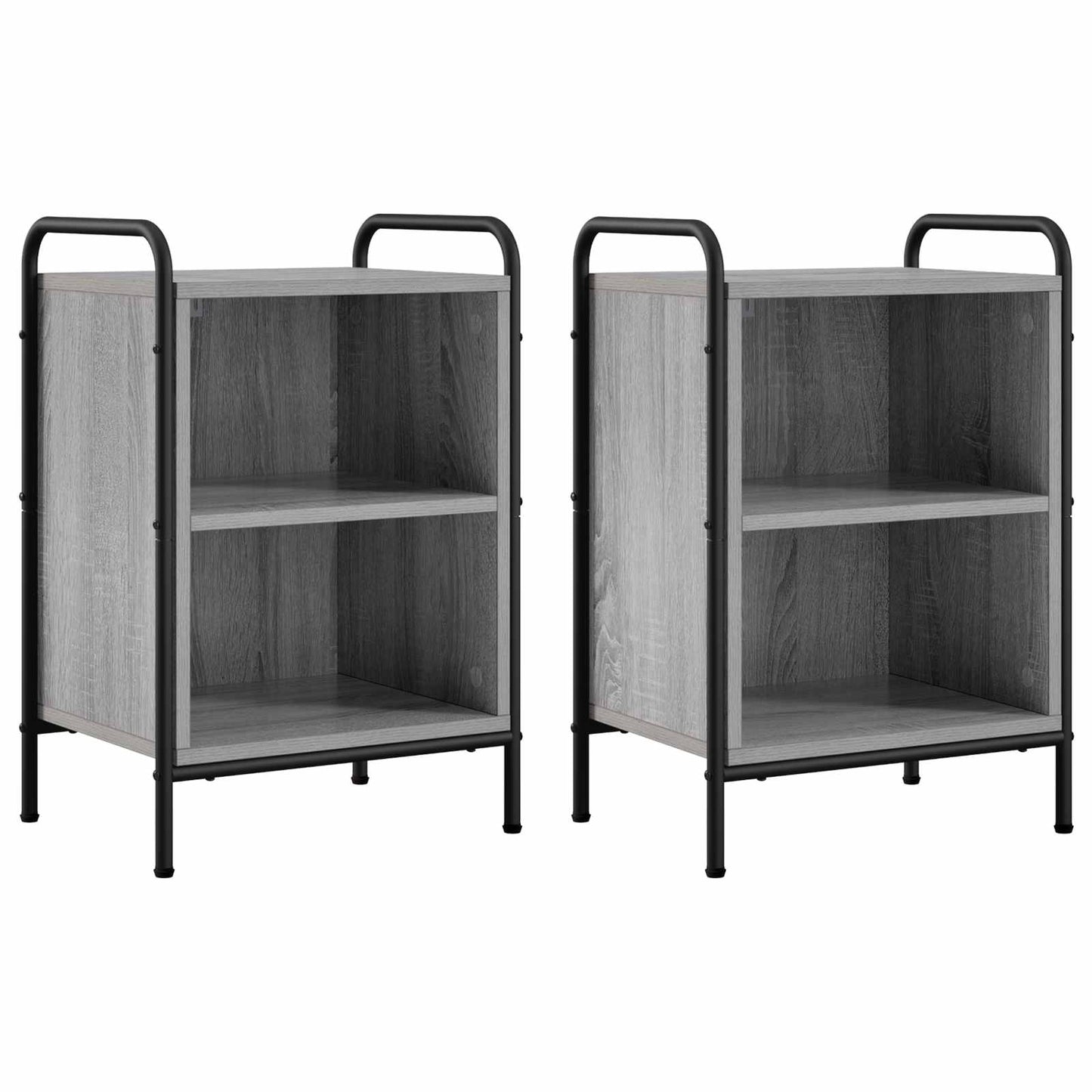 vidaXL Κομοδίνο 2 τμχ. Γκρι Sonoma 40 x 30 x 60 cm Επεξεργασμένο Ξύλο