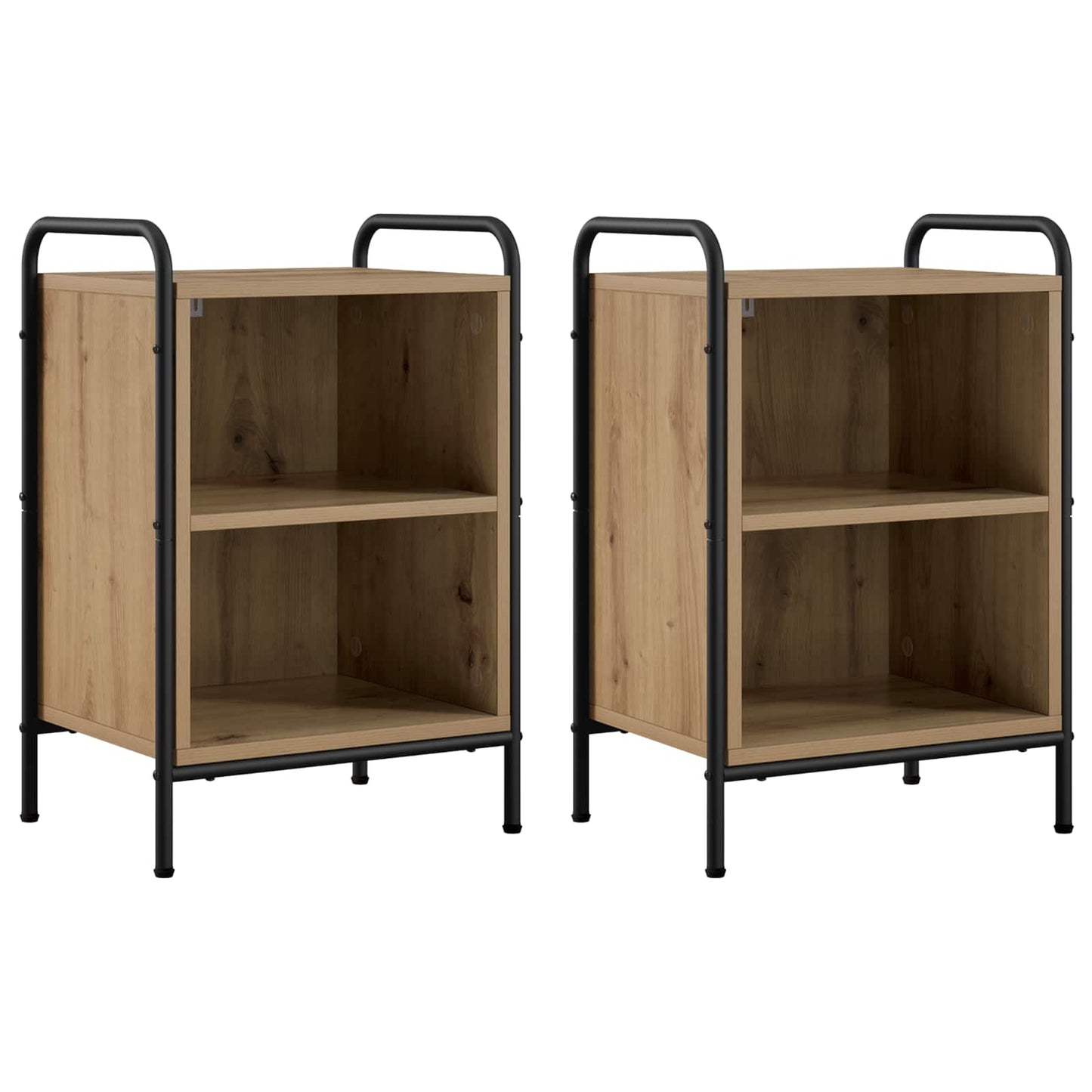 vidaXL Κομοδίνο 2 τμχ. Artisan Δρυς 40 x 30 x 60 cm Επεξεργασμένο Ξύλο