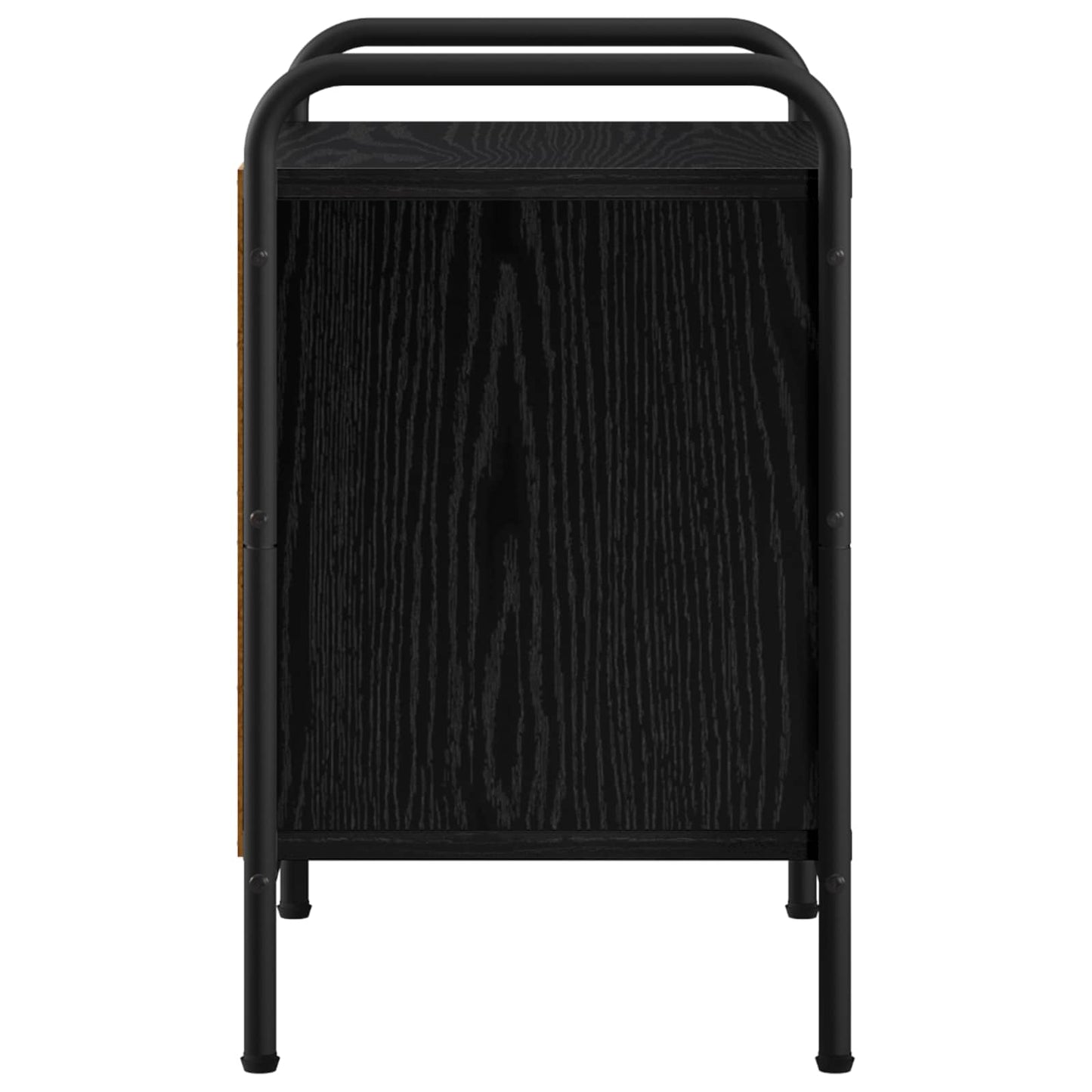 vidaXL Κομοδίνο Μαύρη Δρυς 40 x 30 x 50 cm Επεξεργασμένο Ξύλο