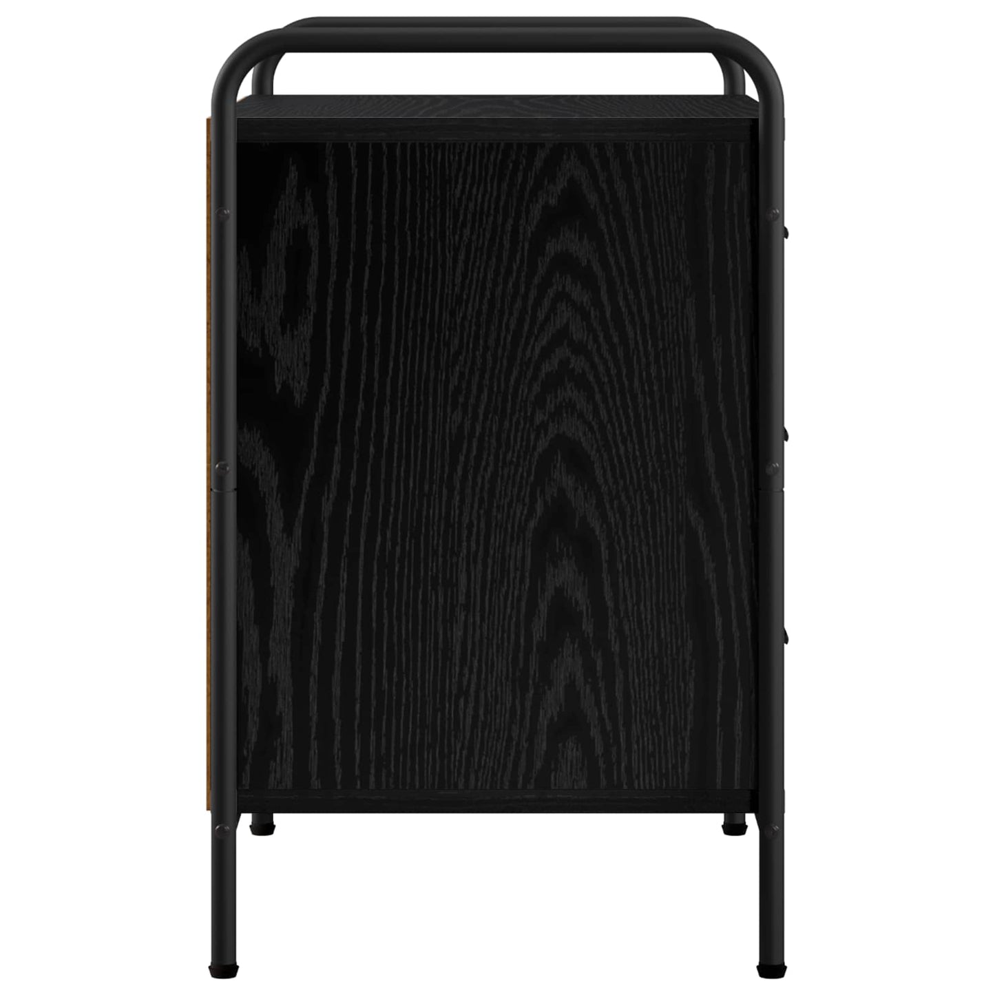 vidaXL Κομοδίνο Μαύρη Δρυς 48 x 36,5 x 60 εκ Επεξεργασμένο Ξύλο