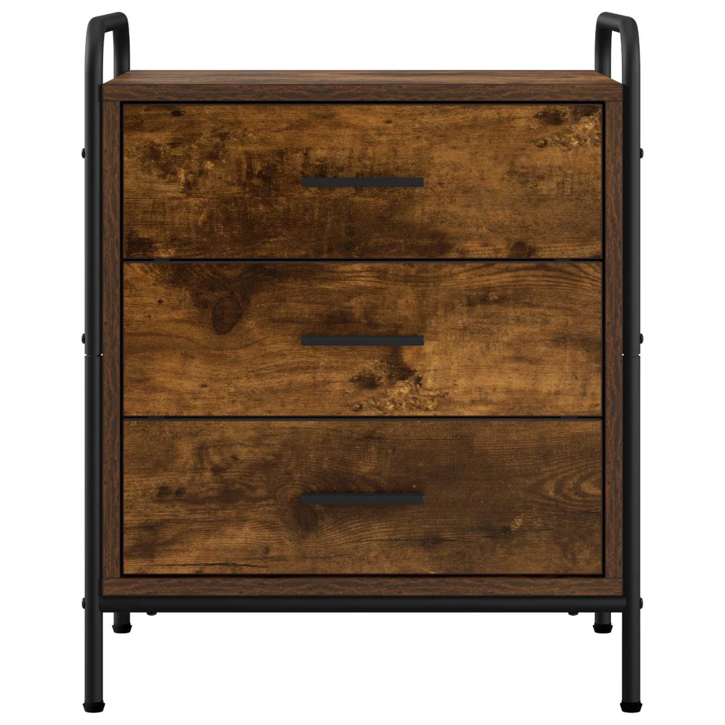 vidaXL Κομοδίνο 2 τμχ. Καπνισμένο Ξύλο Δρυός 48 x 36,5 x 60 εκ