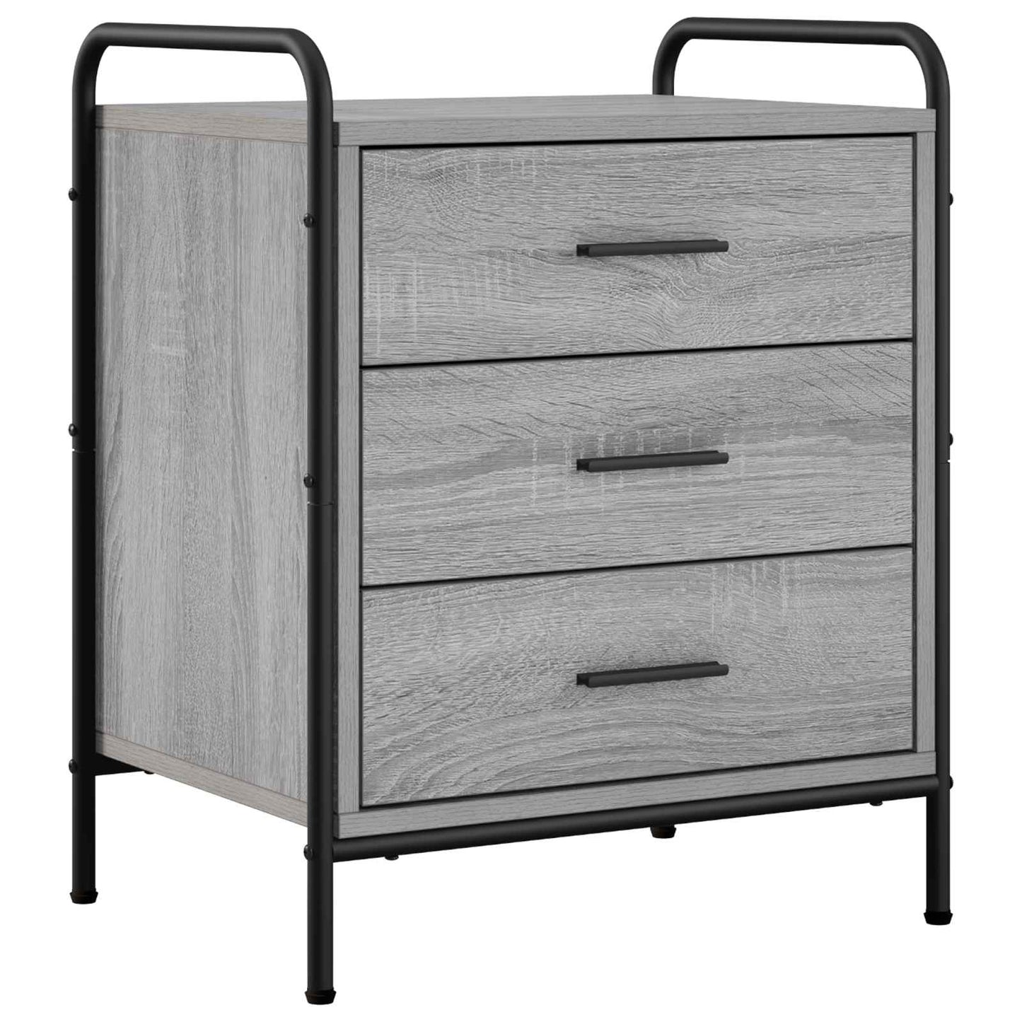 vidaXL Κομοδίνο 2 τμχ. Γκρι Sonoma 48 x 36,5 x 60 εκ
