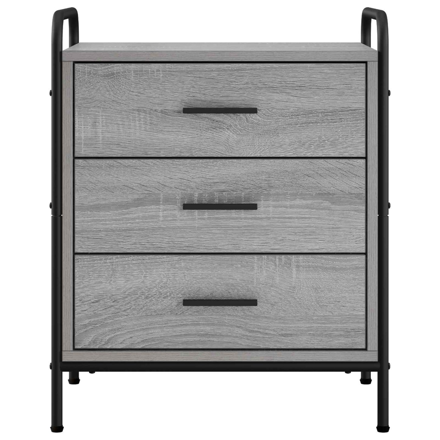 vidaXL Κομοδίνο 2 τμχ. Γκρι Sonoma 48 x 36,5 x 60 εκ