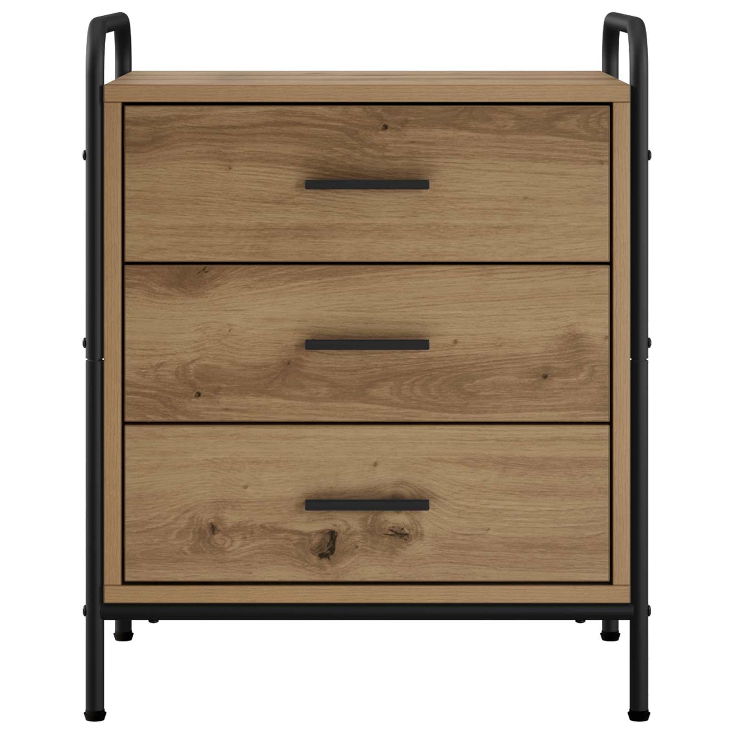 vidaXL Κομοδίνο Artisan Δρυς 48 x 36,5 x 60 εκ Επεξεργασμένο Ξύλο