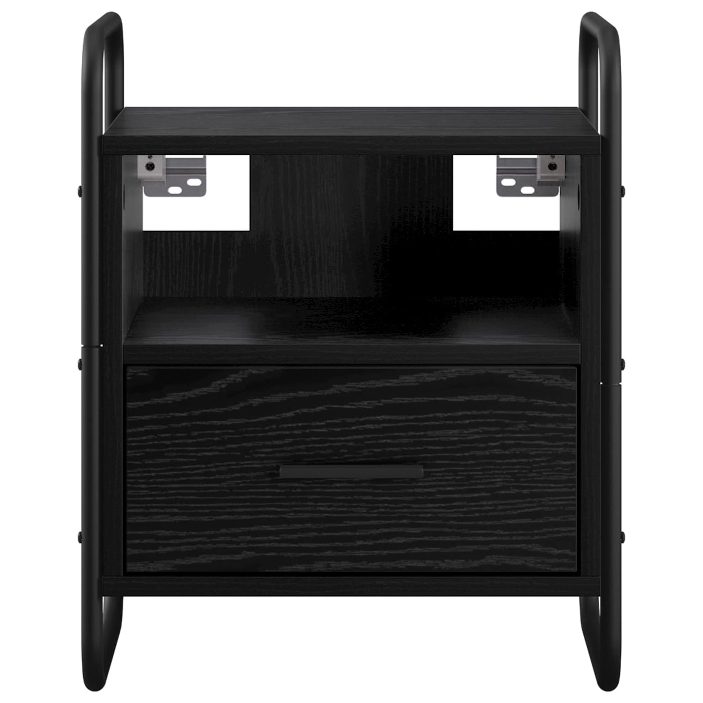 vidaXL Κρεμαστό Κομοδίνο Μαύρη Δρυς 40 x 30 x 50 cm Επεξεργασμένο Ξύλο